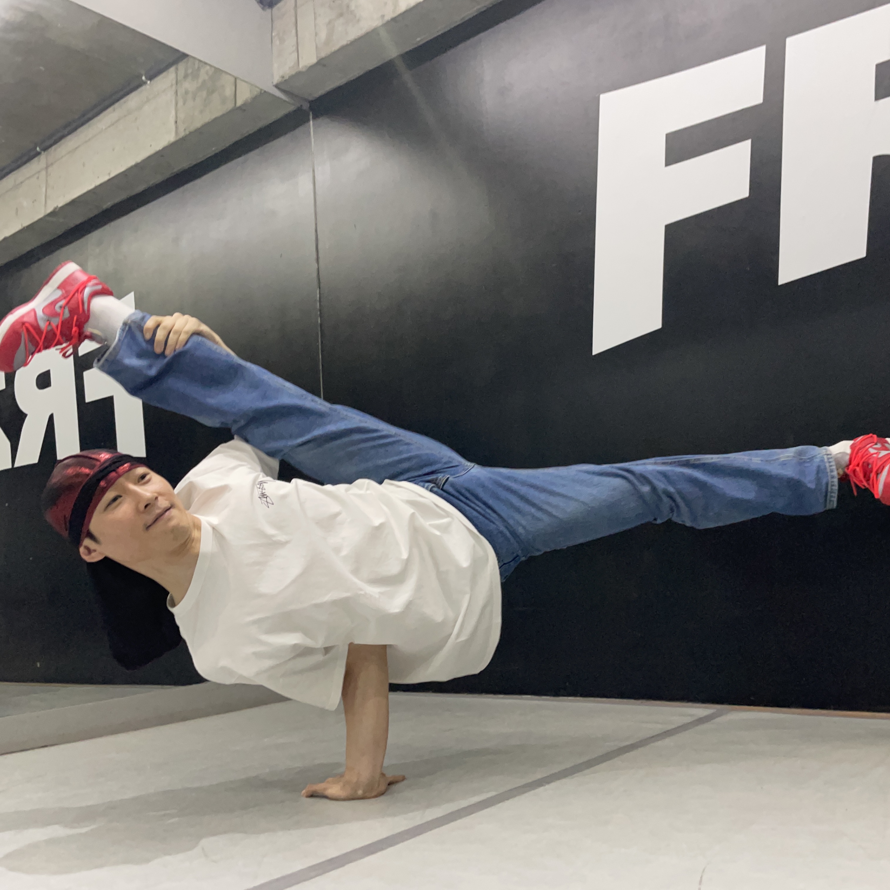 Nike x Off-White Dunk Low University Red 착용 스타일 - 1