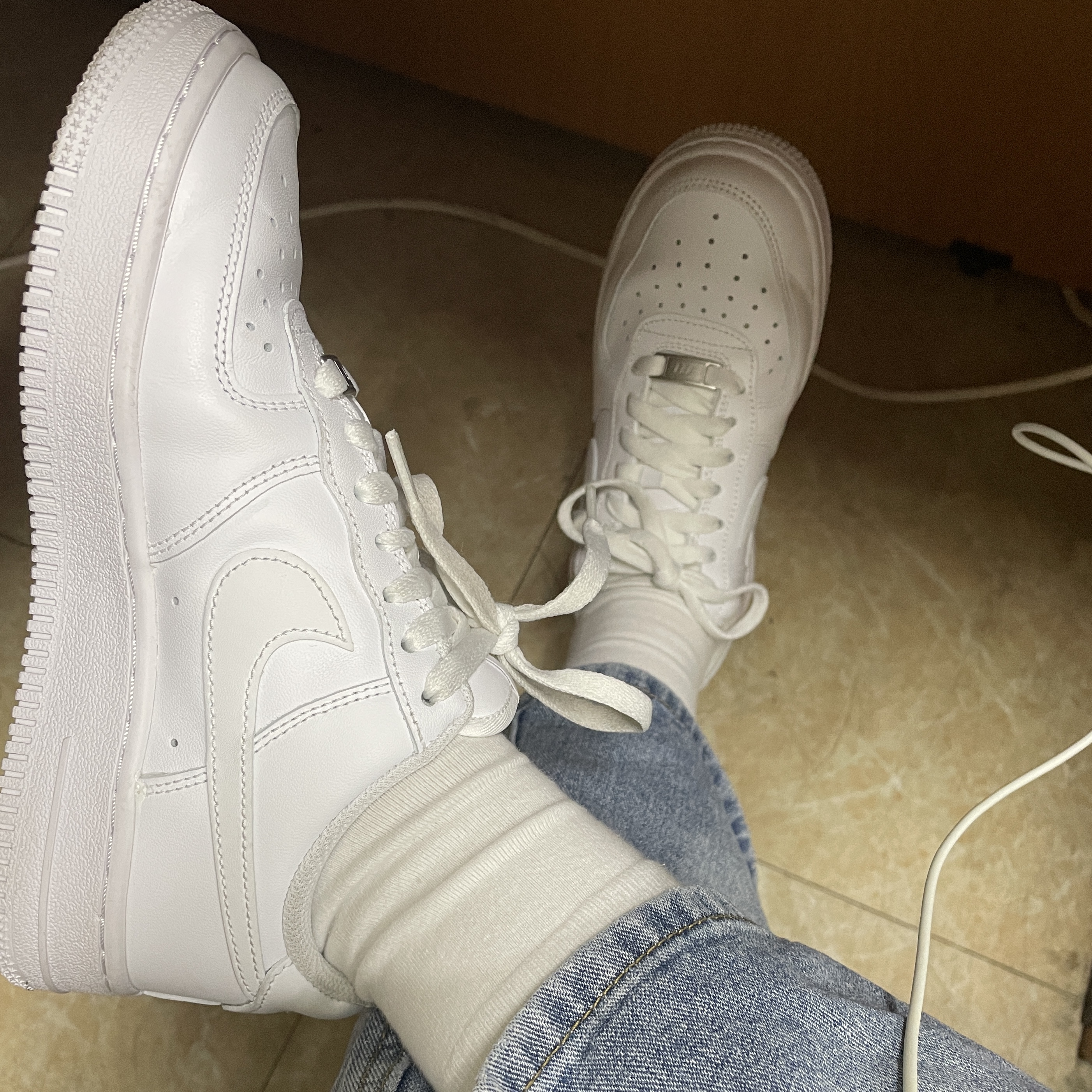 (W) Nike Air Force 1 '07 Low White 착용 스타일