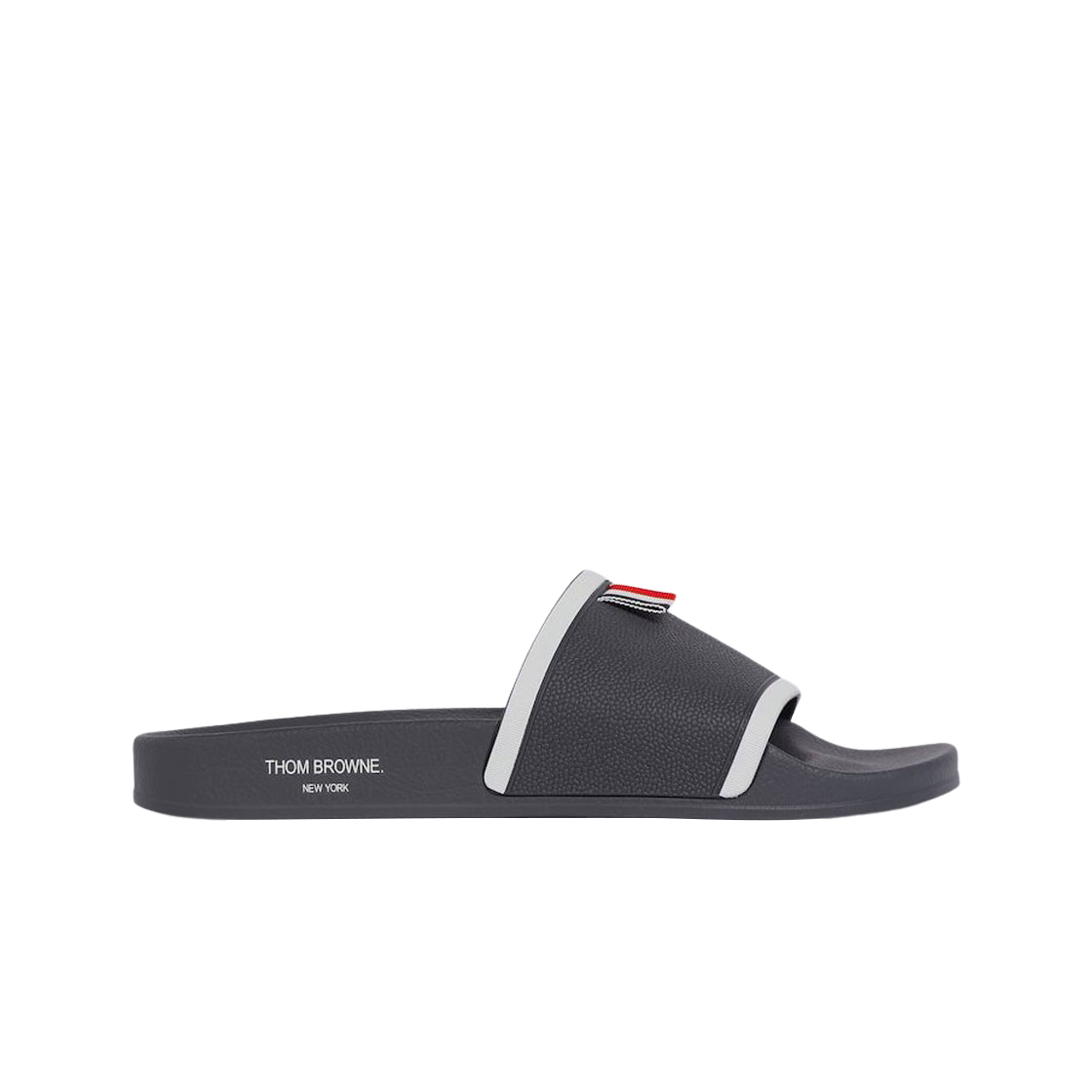 톰브라운 러버 풀 슬라이드 다크 그레이(Thom Browne Rubber Pool Slide Dark Grey) - 1
