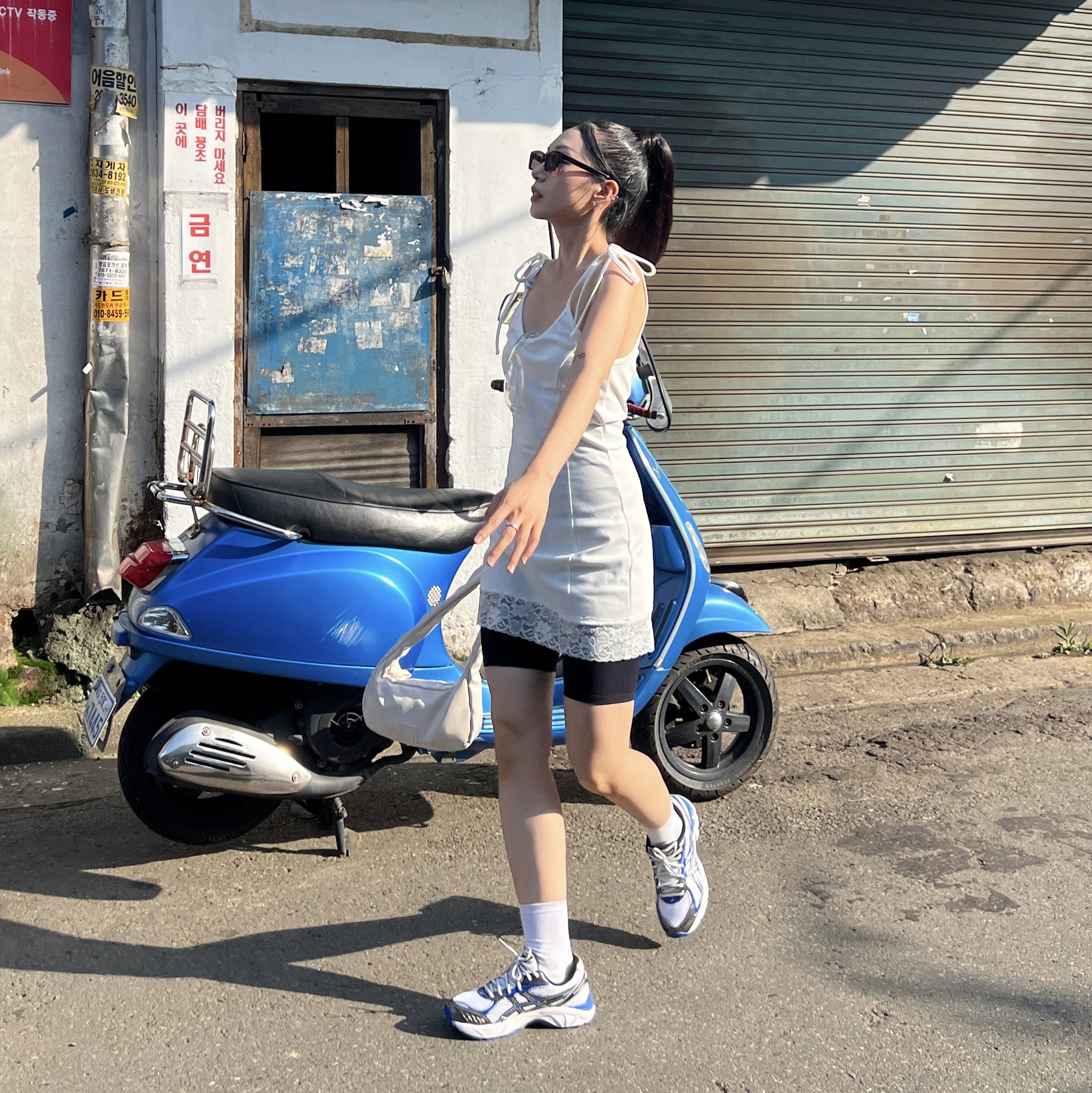 Asics GT-2160 White Illusion Blue 착용 스타일 - 1