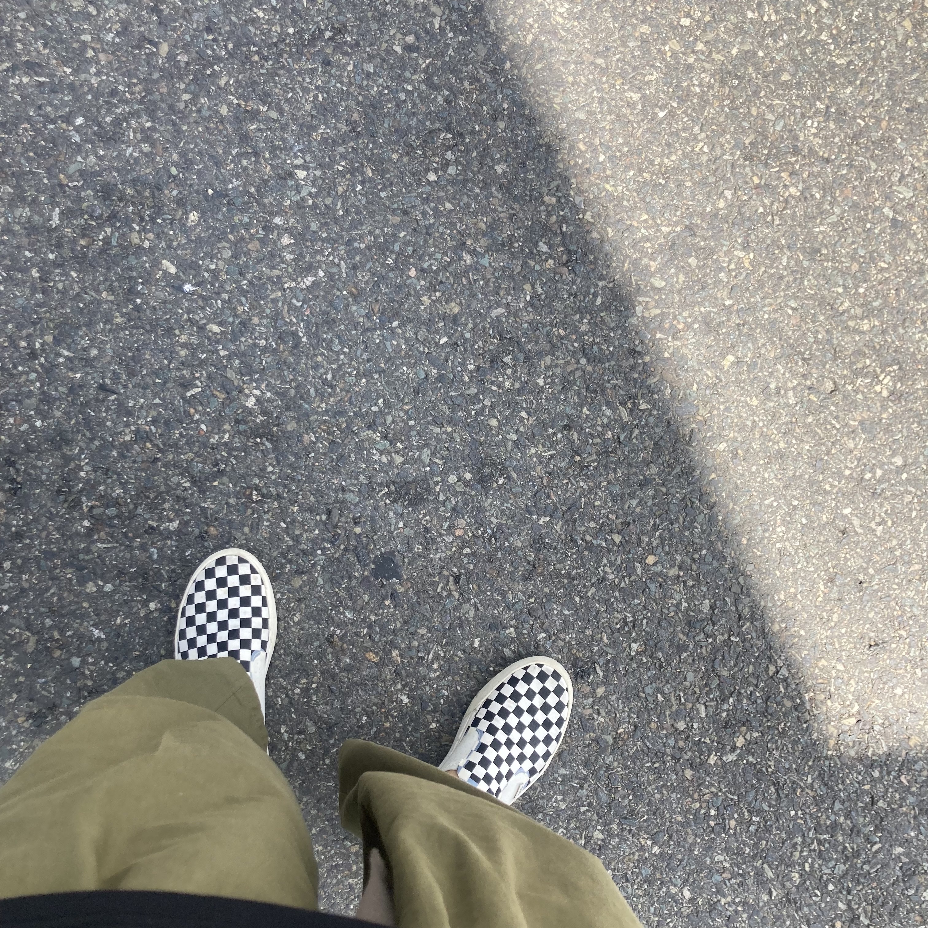 Vans Checkerboard Comfycush One Marshmallow, Vans Vault OG Old Skool LX Black 착용 스타일 - 1