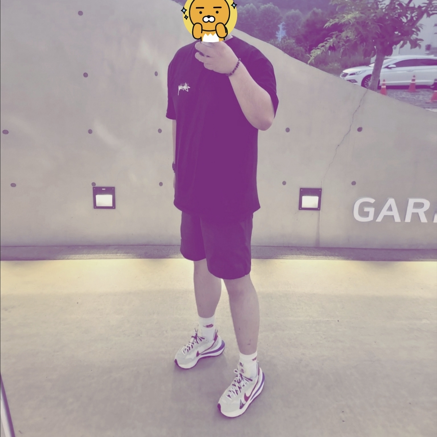 Stussy Diced Out T-Shirt Black, Nike NRG Solo Swoosh Fleece Shorts Black - US/EU 착용 스타일 - 1