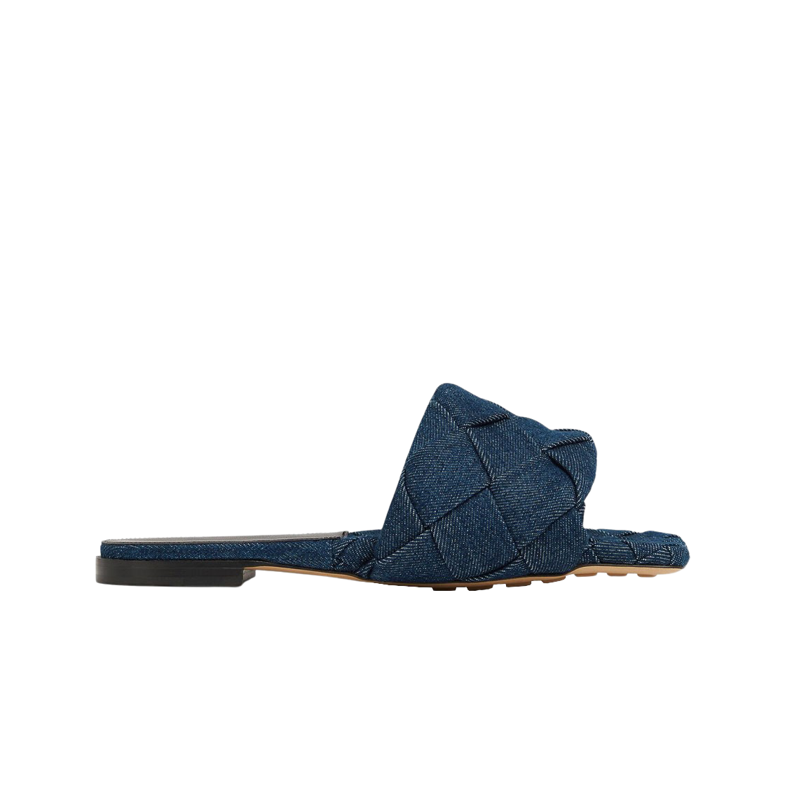 (W) 보테가 베네타 리도 플랫 샌들 인디고((W) Bottega Veneta Lido Flat Sandal Indigo) - 1