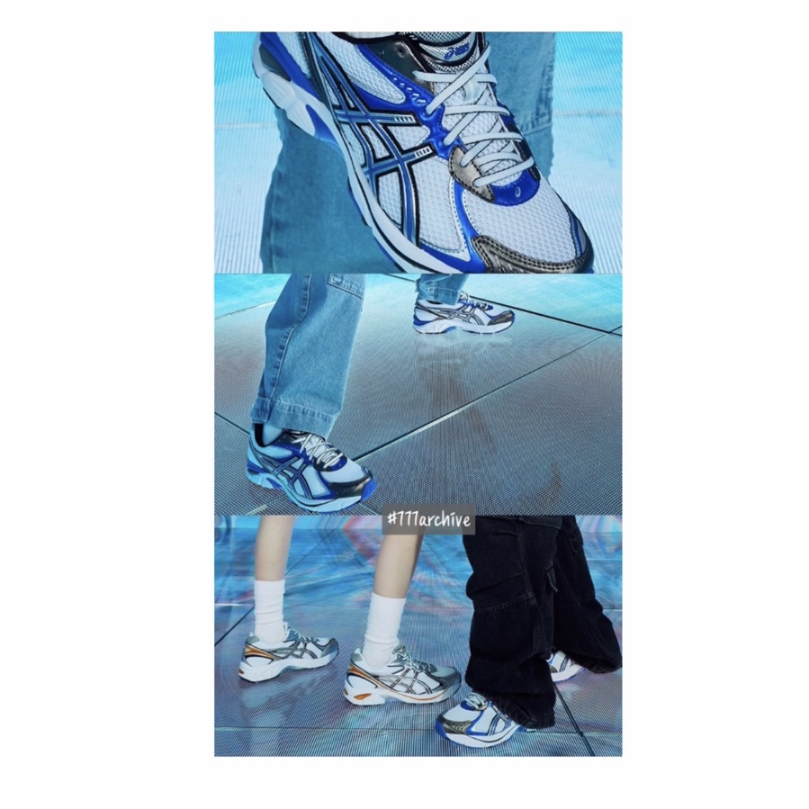 Asics GT-2160 White Pure Silver, Asics GT-2160 White Illusion Blue 착용 스타일 - 3