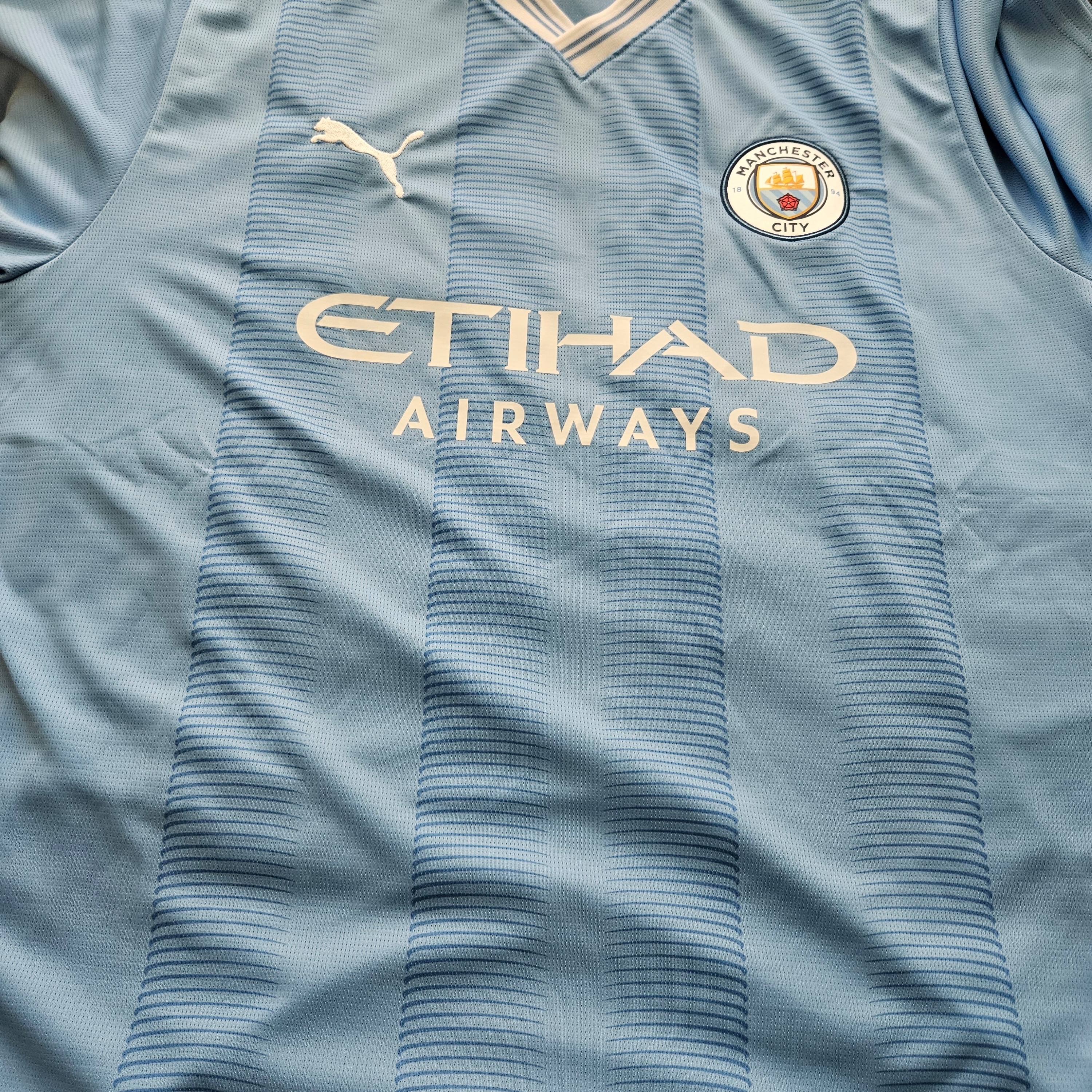 Puma Manchester City 2023/24 Home Jersey Team Light Blue (Non Marking Ver.) 착용 스타일