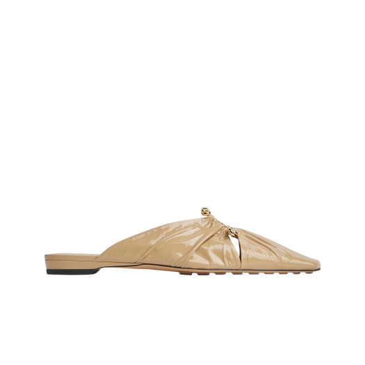 (W) Bottega Veneta Bunnie Mule Flat Cane Sugar