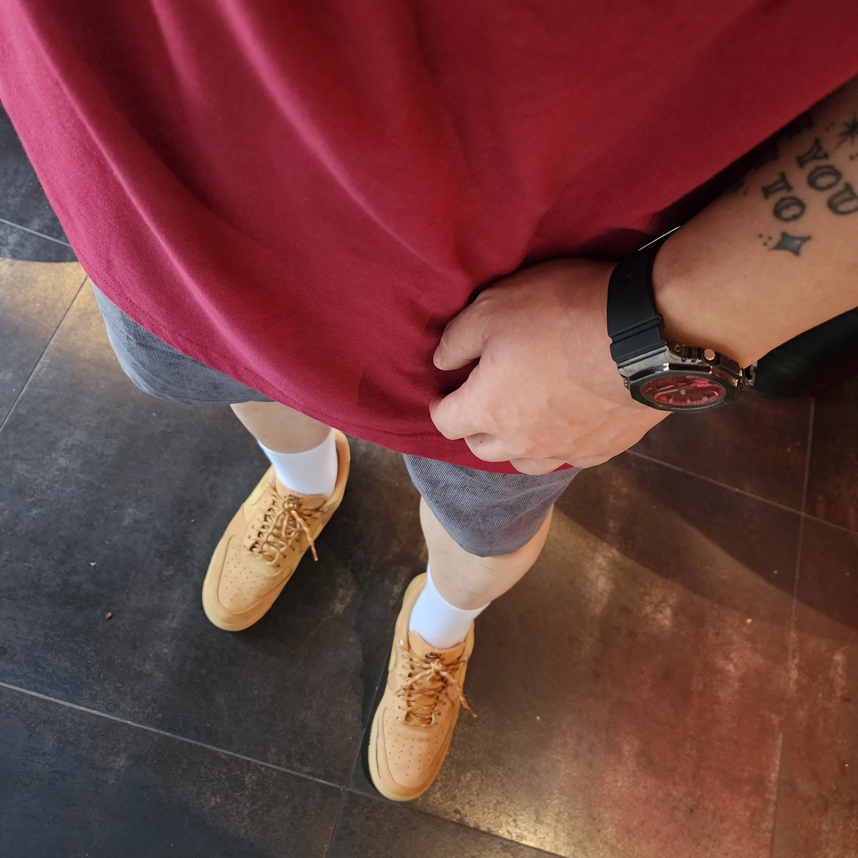 Nike Air Force 1 '07 WB Flax 착용 스타일