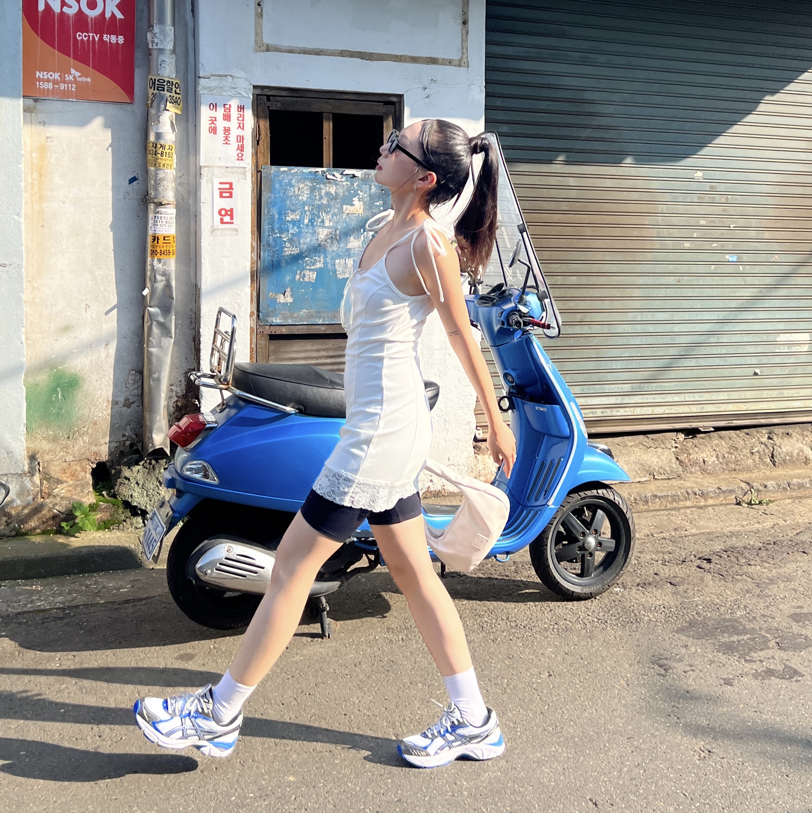 Asics GT-2160 White Illusion Blue 착용 스타일 - 2