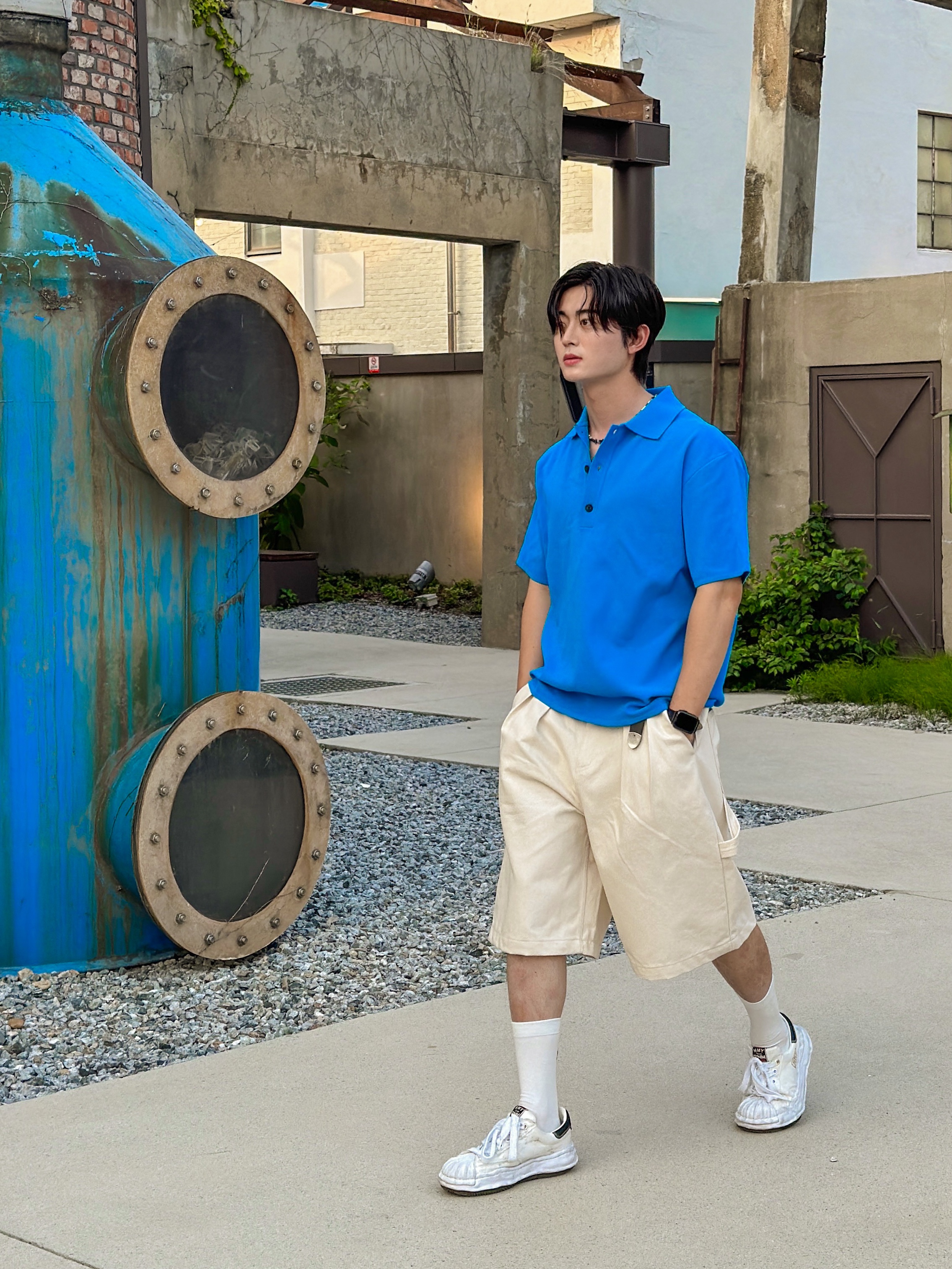 Maison Mihara Yasuhiro x Phenomenon Blakey OG Sole Canvas Low-top Sneakers White 착용 스타일 - 1