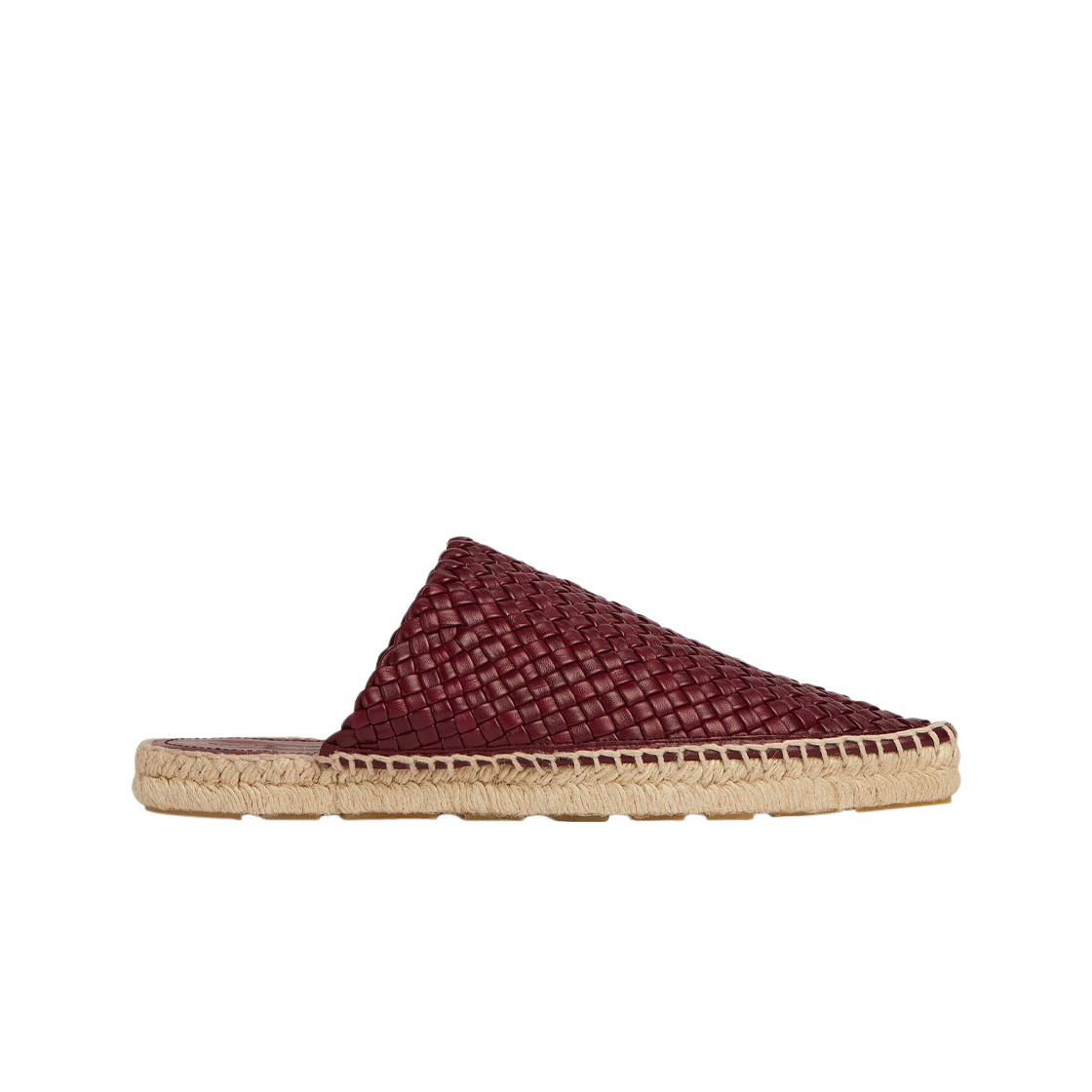 (W) 보테가 베네타 인트레치오 에스파드리유 멀롯((W) Bottega Veneta Intreccio Espadrille Merlot) - 1