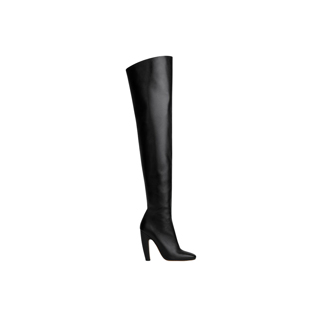 (W) 보테가 베네타 카칼라쪼 오버 더 니 부츠 블랙((W) Bottega Veneta Canalazzo Over The Knee Boot Black) - 1