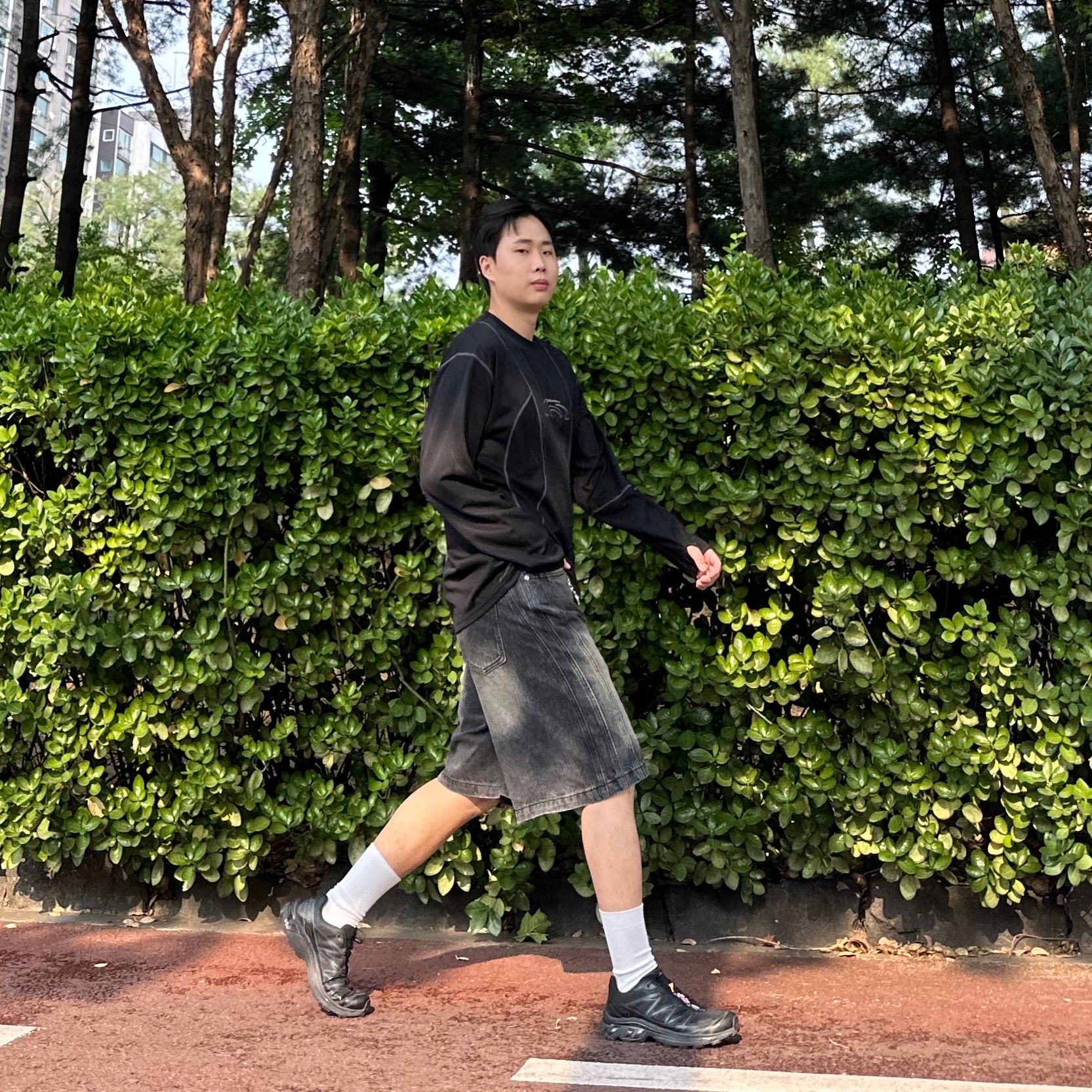 Salomon XT-6 ADV Black 착용 스타일 - 2