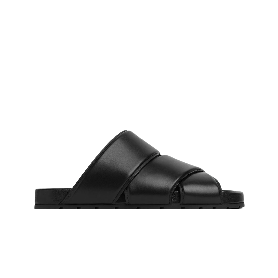 754187VBSL01000 Bottega Veneta Bridge Mule Sandal Black