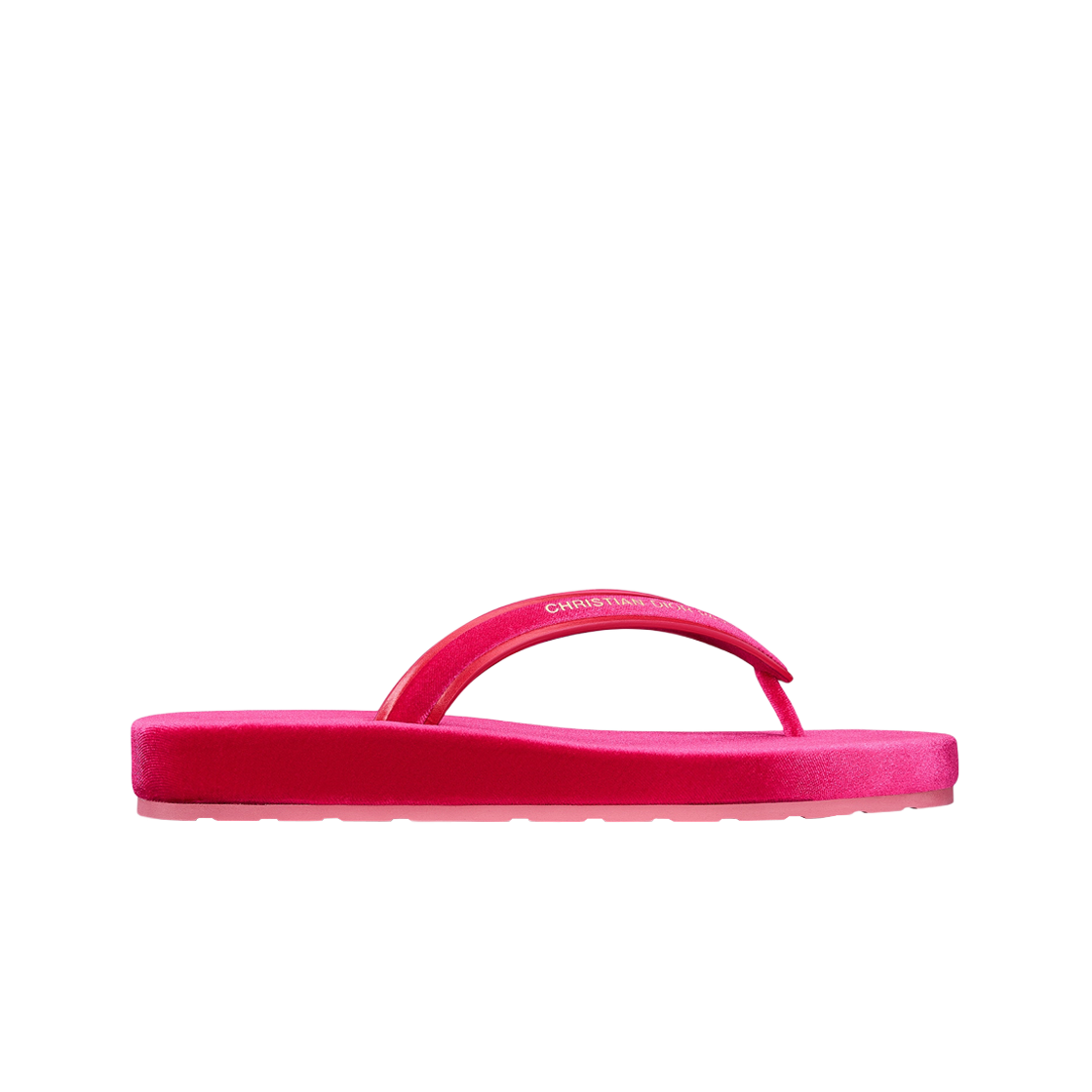 (W) 디올 디올씨 통 샌들 벨벳 라니 핑크((W) Dior Diorsea Thong Sandle Velvet Rani Pink) - 1