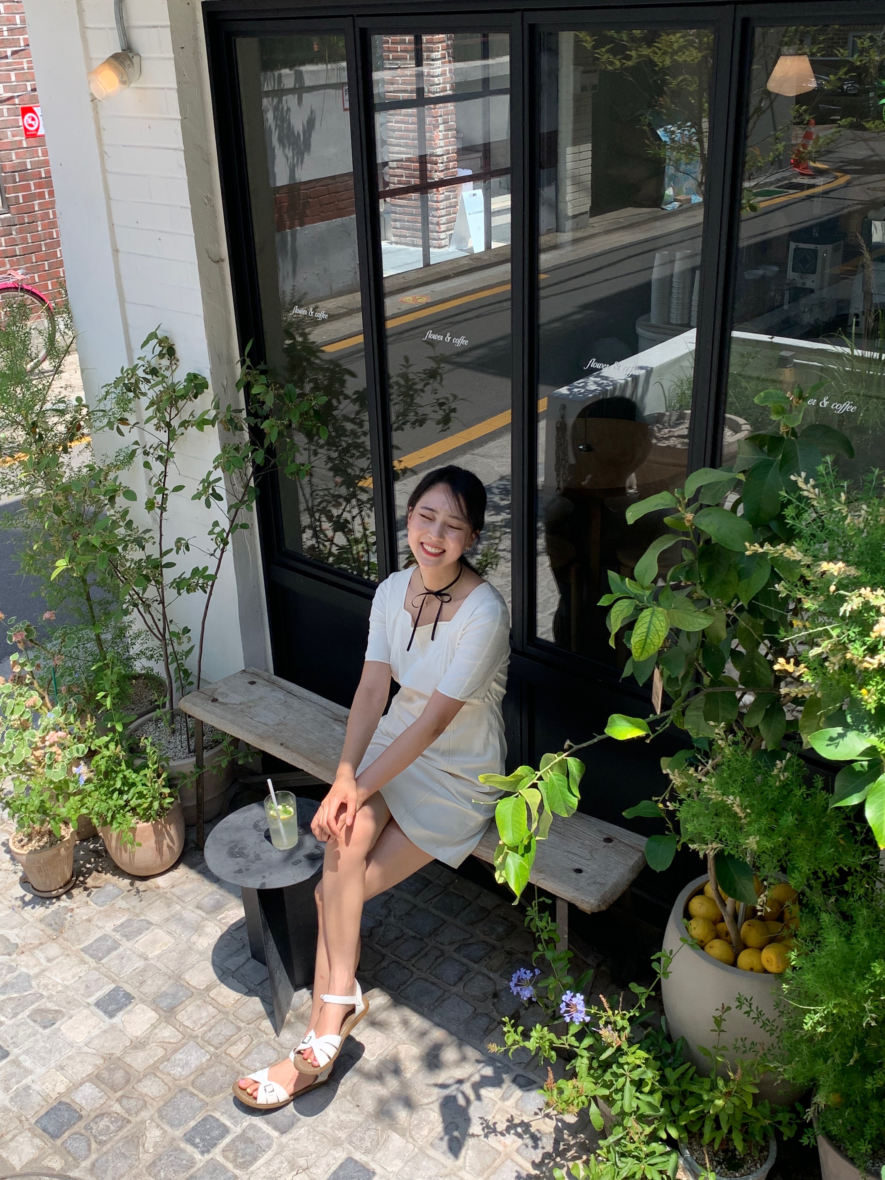 (W) Saltwater Sandal Retro Sandal White 착용 스타일 - 5