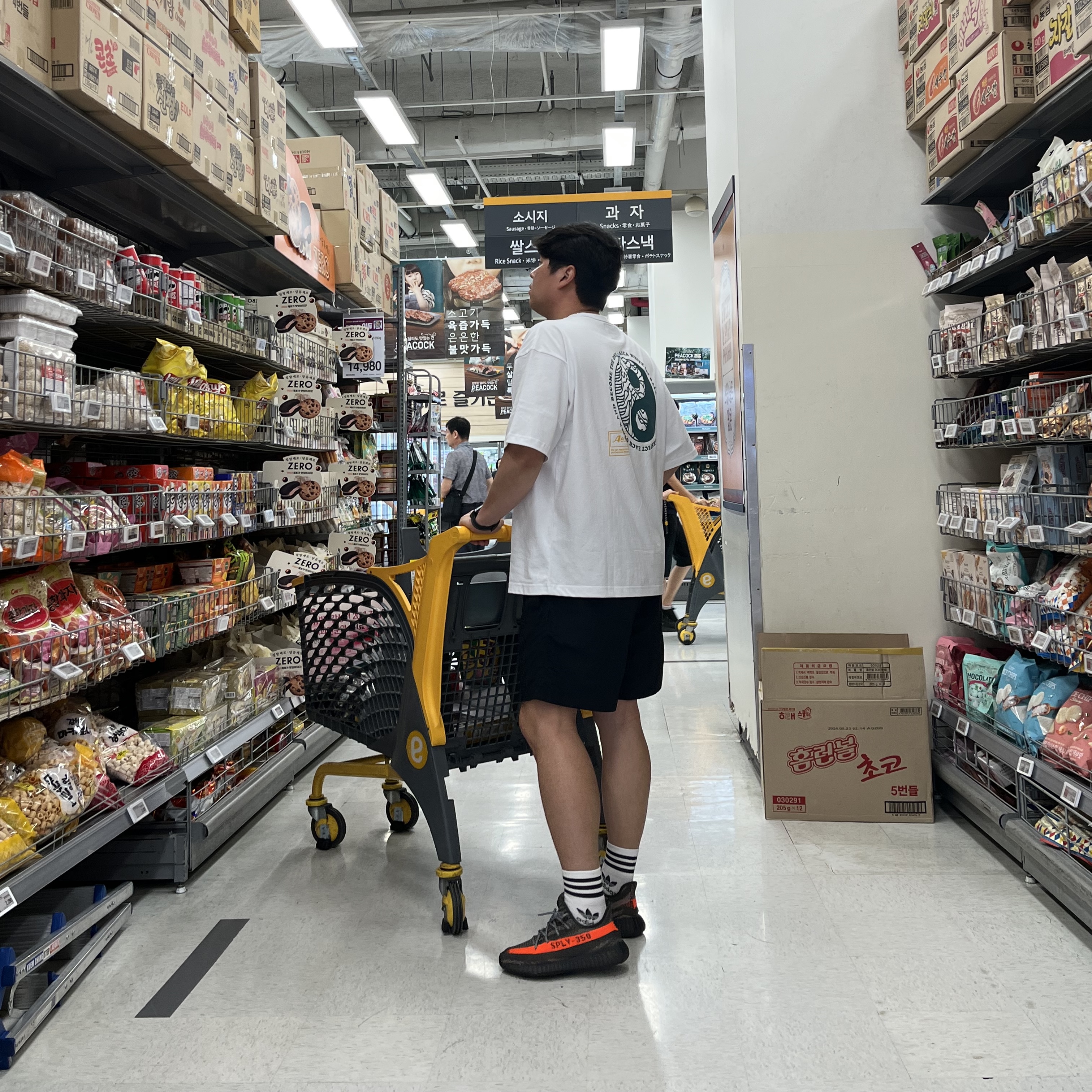 Adidas Yeezy Boost 350 V2 Carbon Beluga, Nike NRG ACG Trail Shorts Black Dark Smoke Grey - Asia 착용 스타일