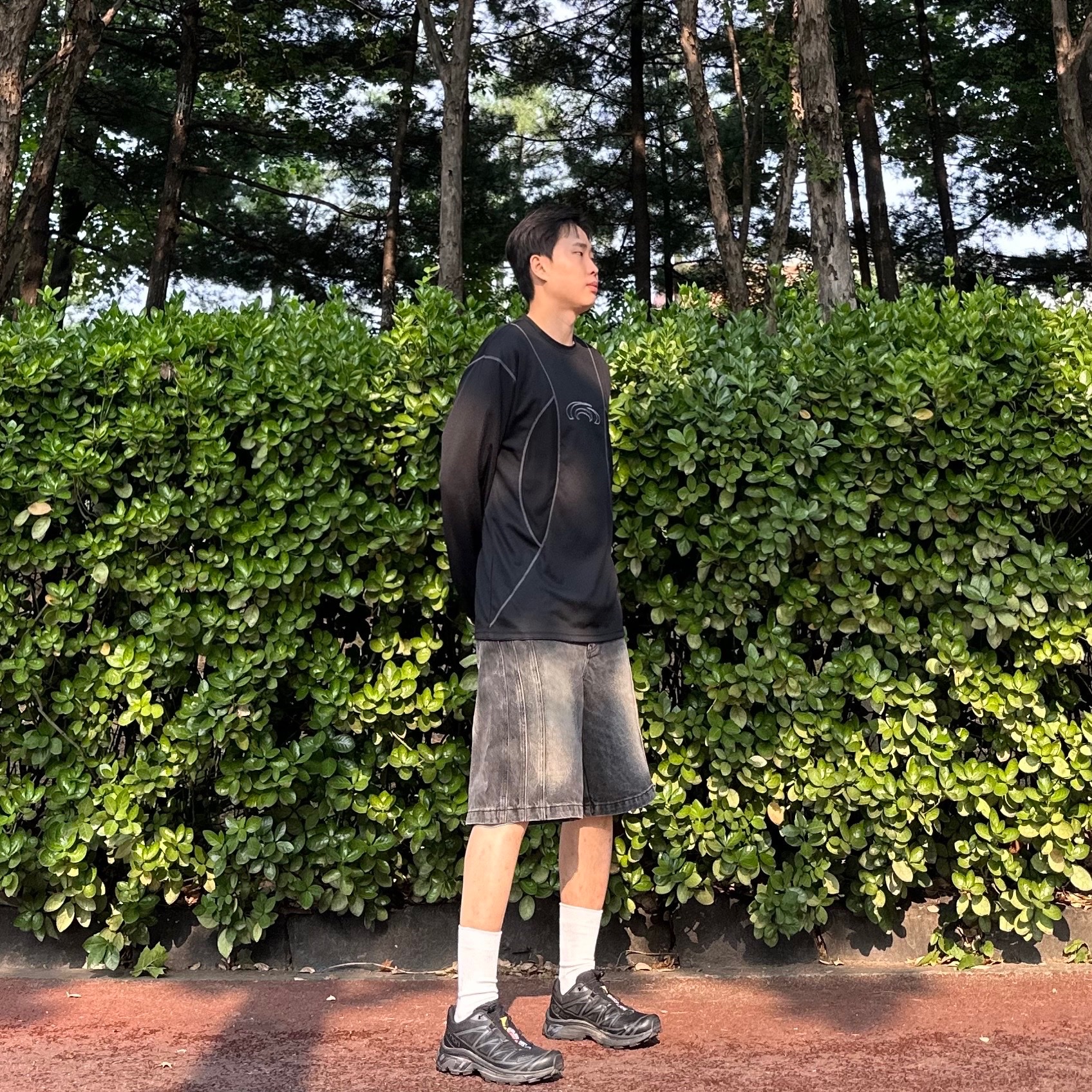Salomon XT-6 ADV Black 착용 스타일 - 1