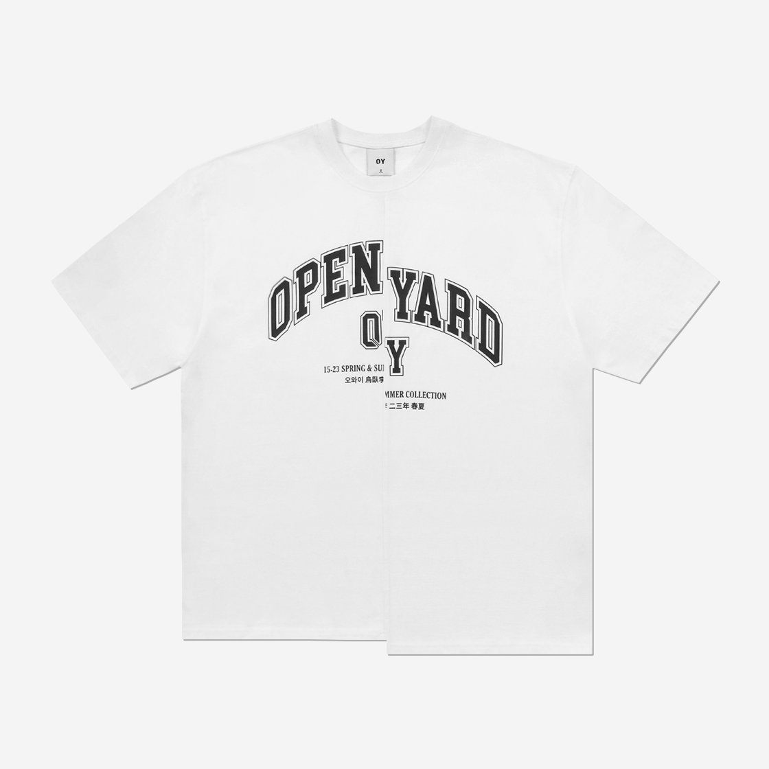 오와이 언발란스 아치 로고 티 화이트 | OY | KREAM