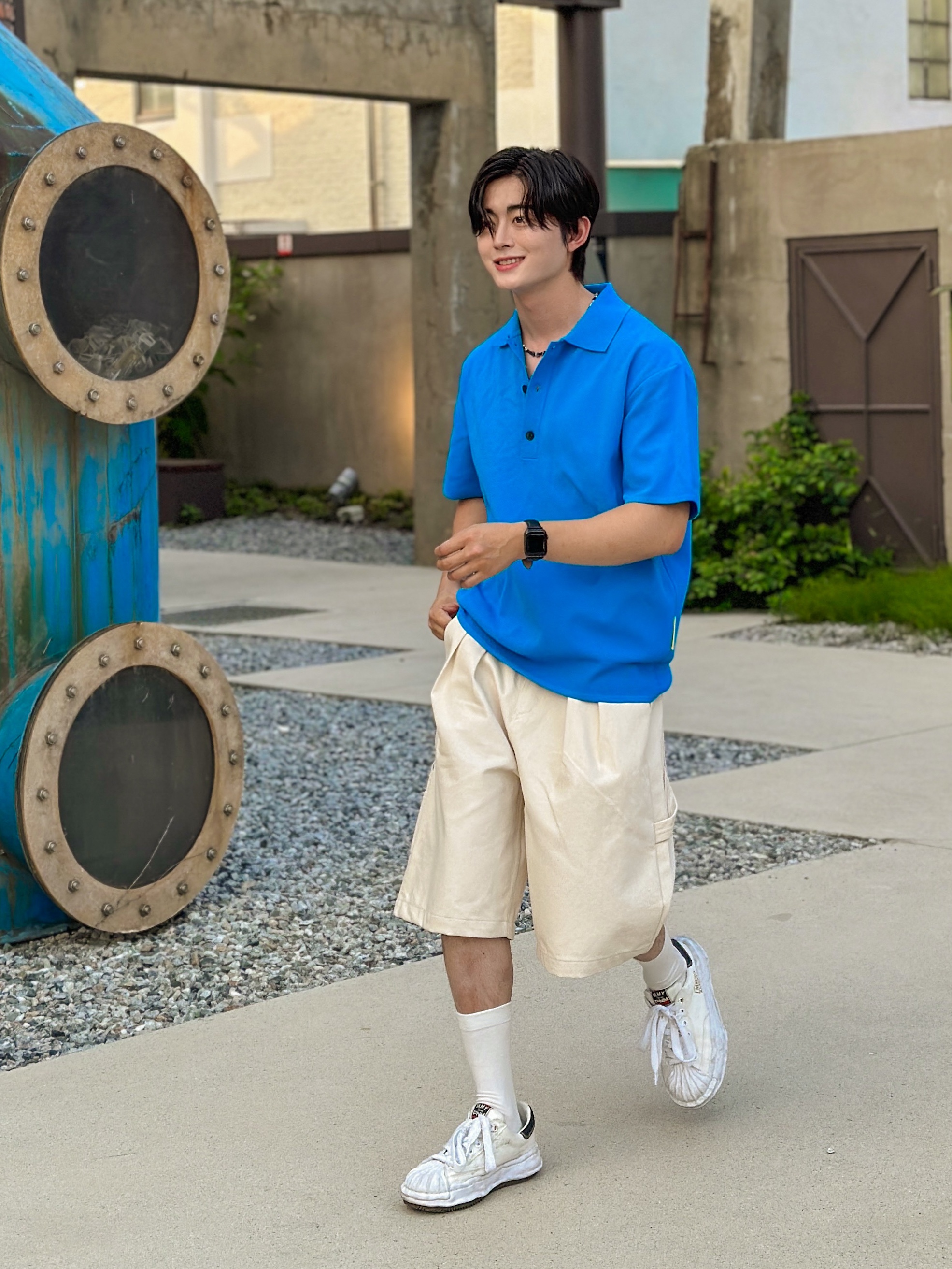 Maison Mihara Yasuhiro x Phenomenon Blakey OG Sole Canvas Low-top Sneakers White 착용 스타일 - 3