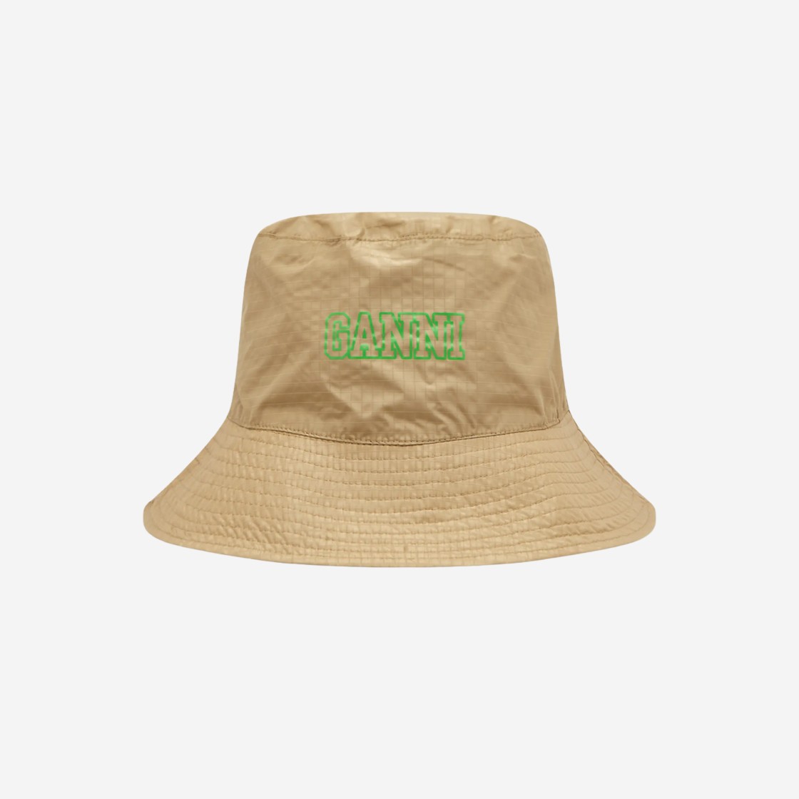 (W) Ganni Software Logo Bucket Hat Petrefied Oak 상세 이미지 1