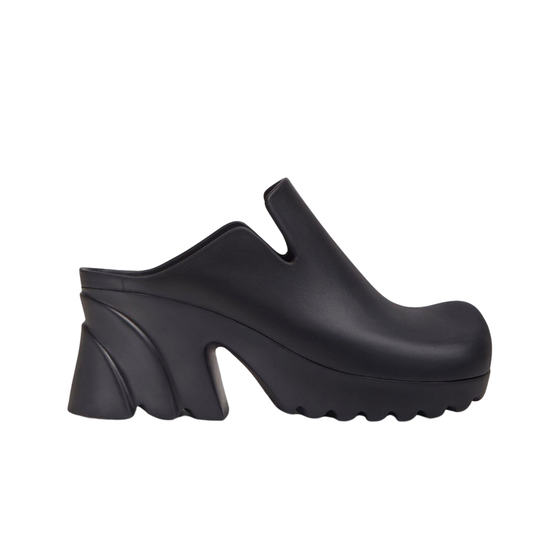 667153V11T01000 (W) Bottega Veneta Rubber Flash Clog Black