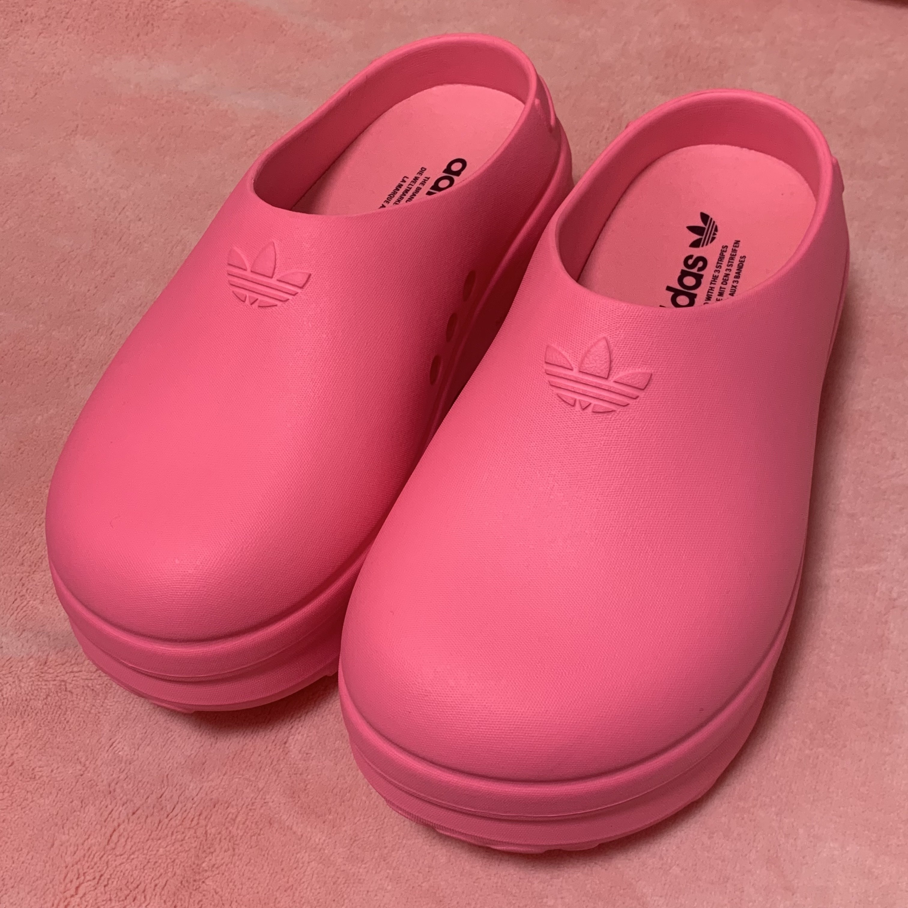 (W) Adidas Adifom Stan Smith Mule Lucid Pink 착용 스타일 - 1
