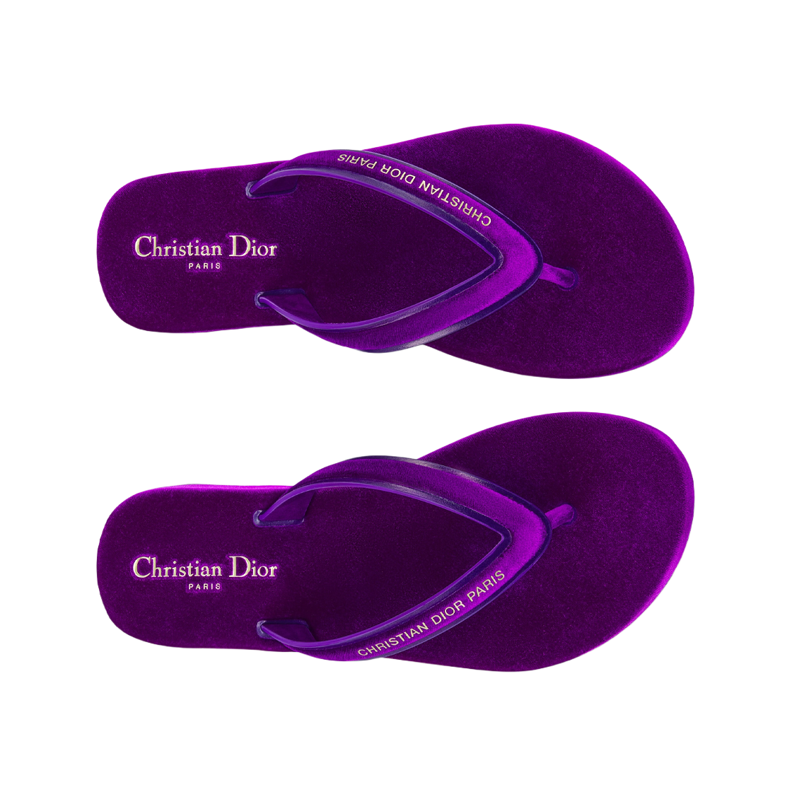 (W) 디올 디올씨 통 샌들 벨벳 퍼플((W) Dior Diorsea Thong Sandle Velvet Purple) - 2