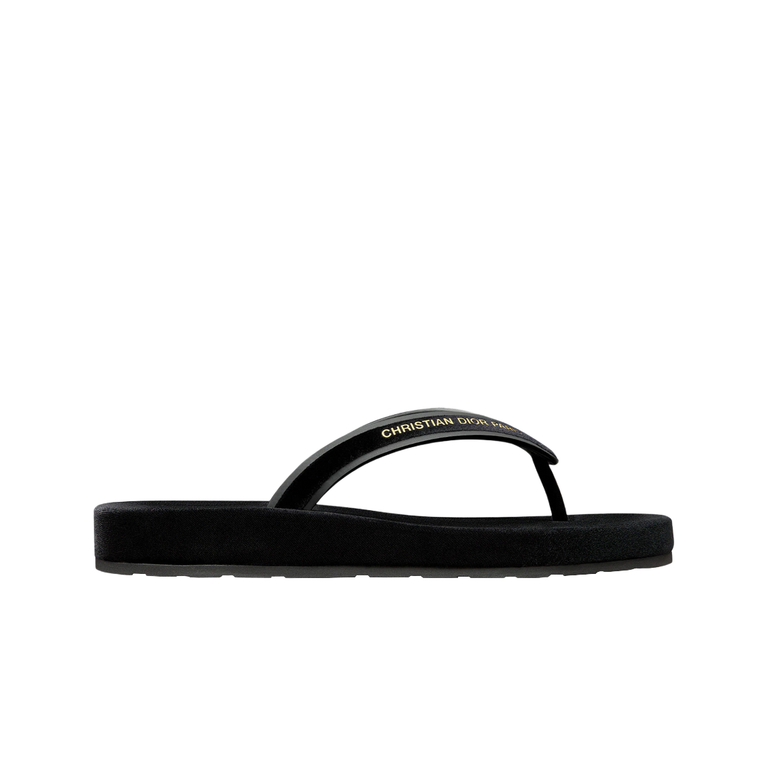 (W) 디올 디올씨 통 샌들 벨벳 블랙((W) Dior Diorsea Thong Sandle Velvet Black) - 1