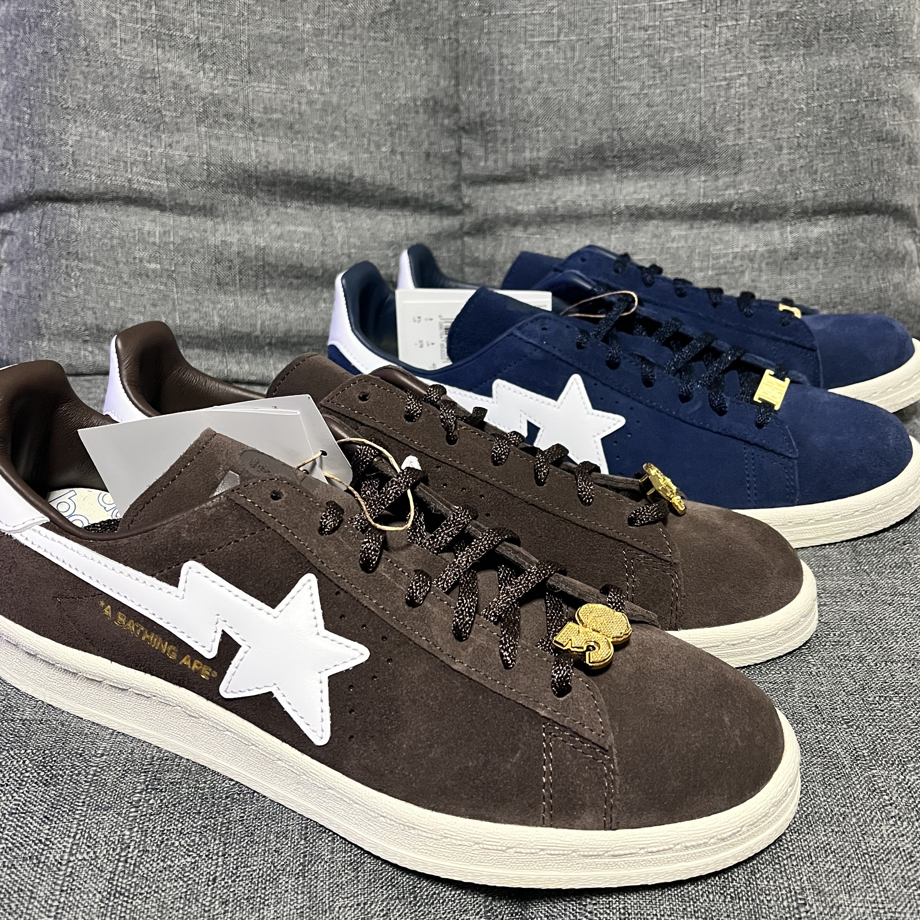Adidas x BAPE Campus 80s Brown 착용 스타일