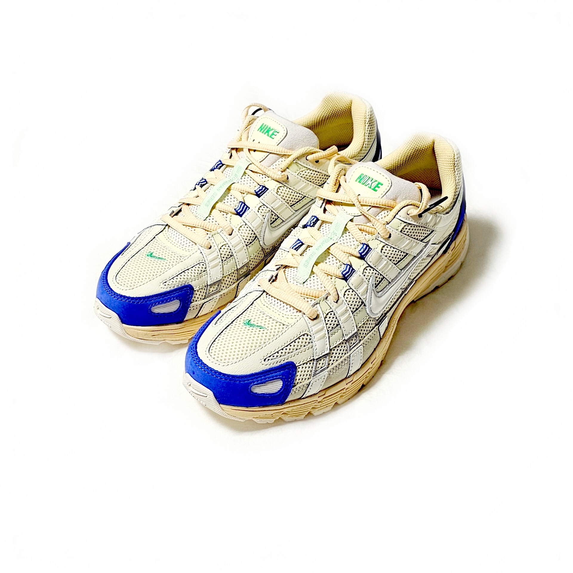 Nike P-6000 Coconut Milk Medium Blue 착용 스타일 - 3