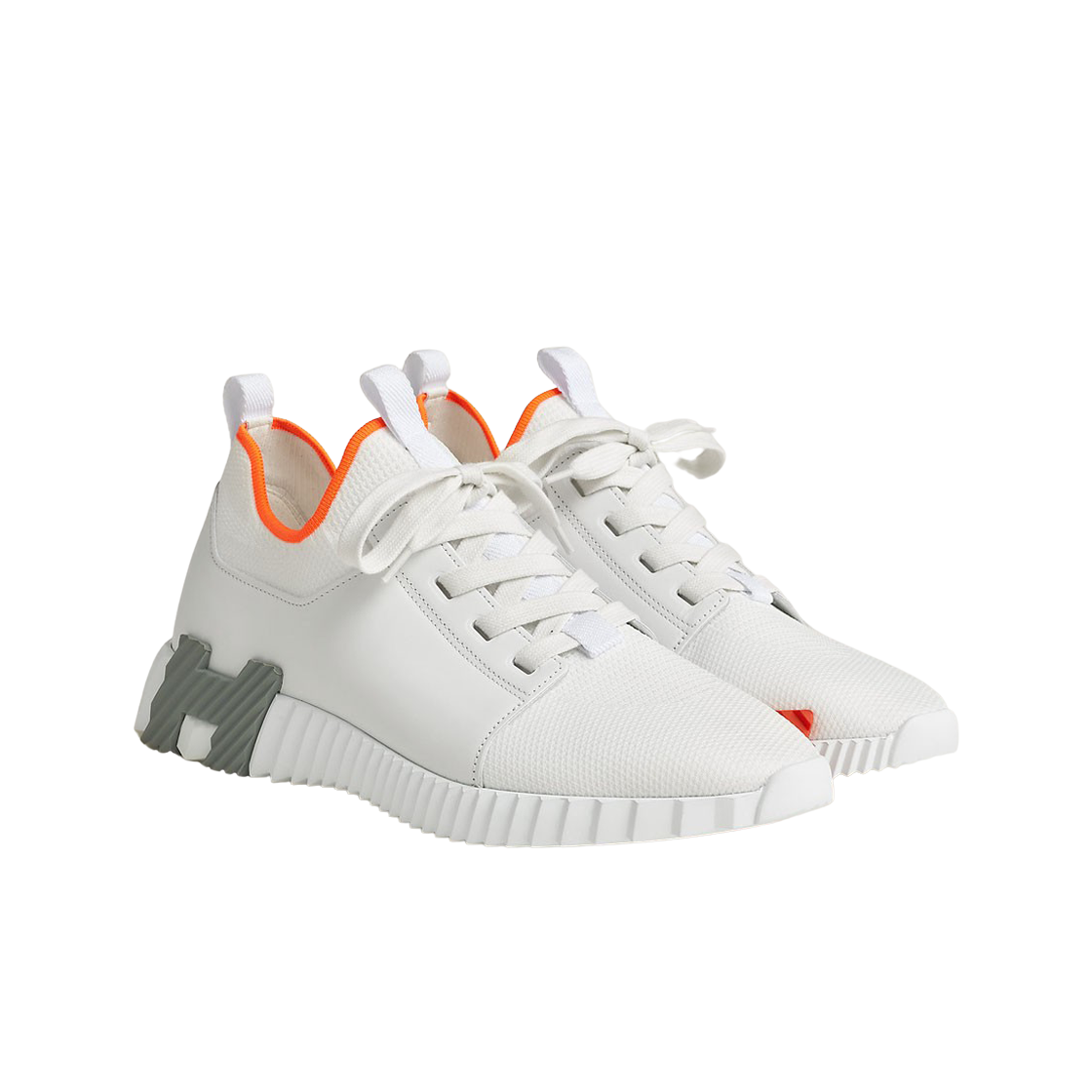 에르메스 디파트 스니커즈 니트 카프스킨 & 블랑(Hermes Depart Sneakers Knit Calfskin & Blanc) - 2