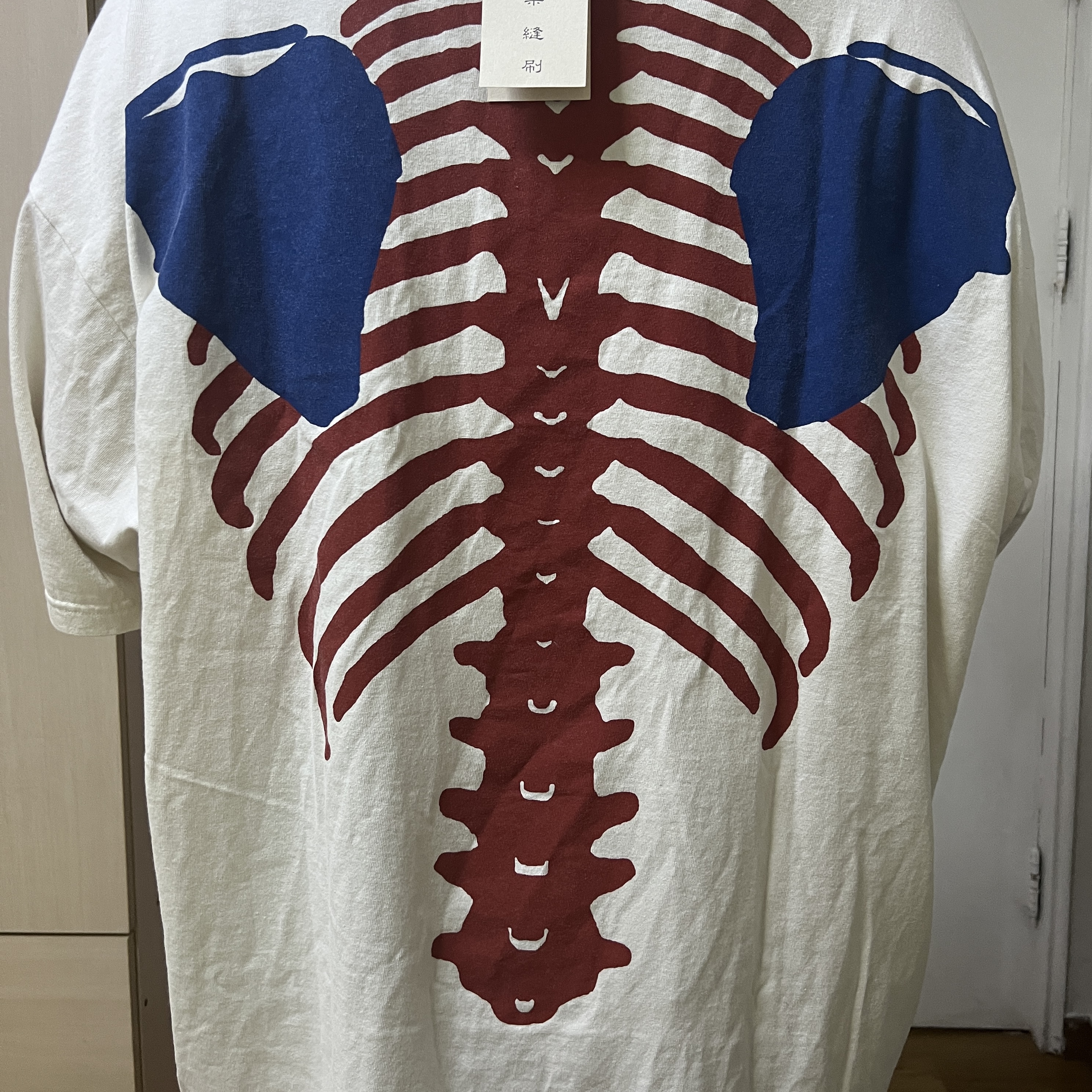Kapital Cotton Sheeting Two Tone Big Pocket Bone T-Shirt Kinari Sax 착용 스타일