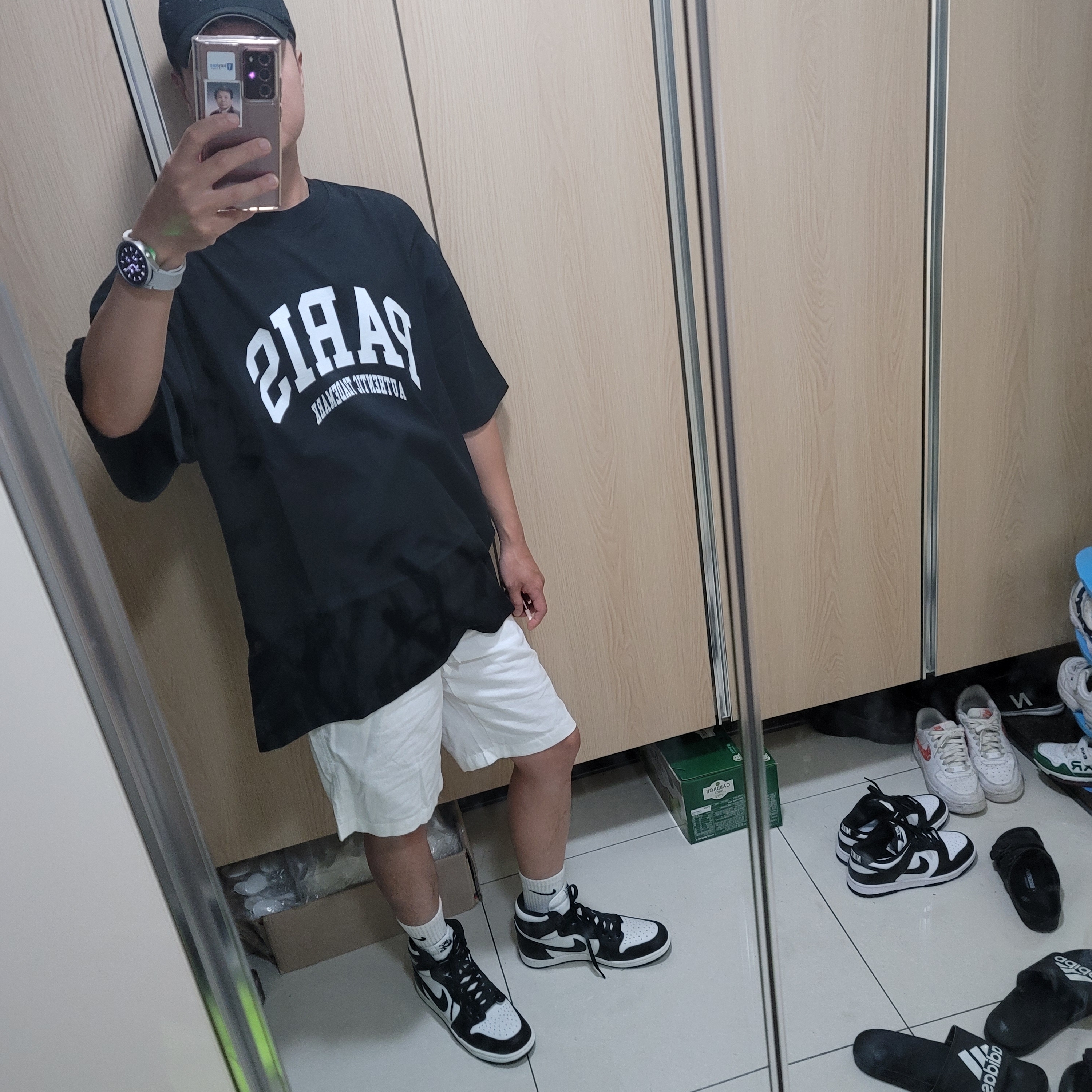 Jordan 1 High 85 Black White, Nike Dunk Low Retro Black 착용 스타일