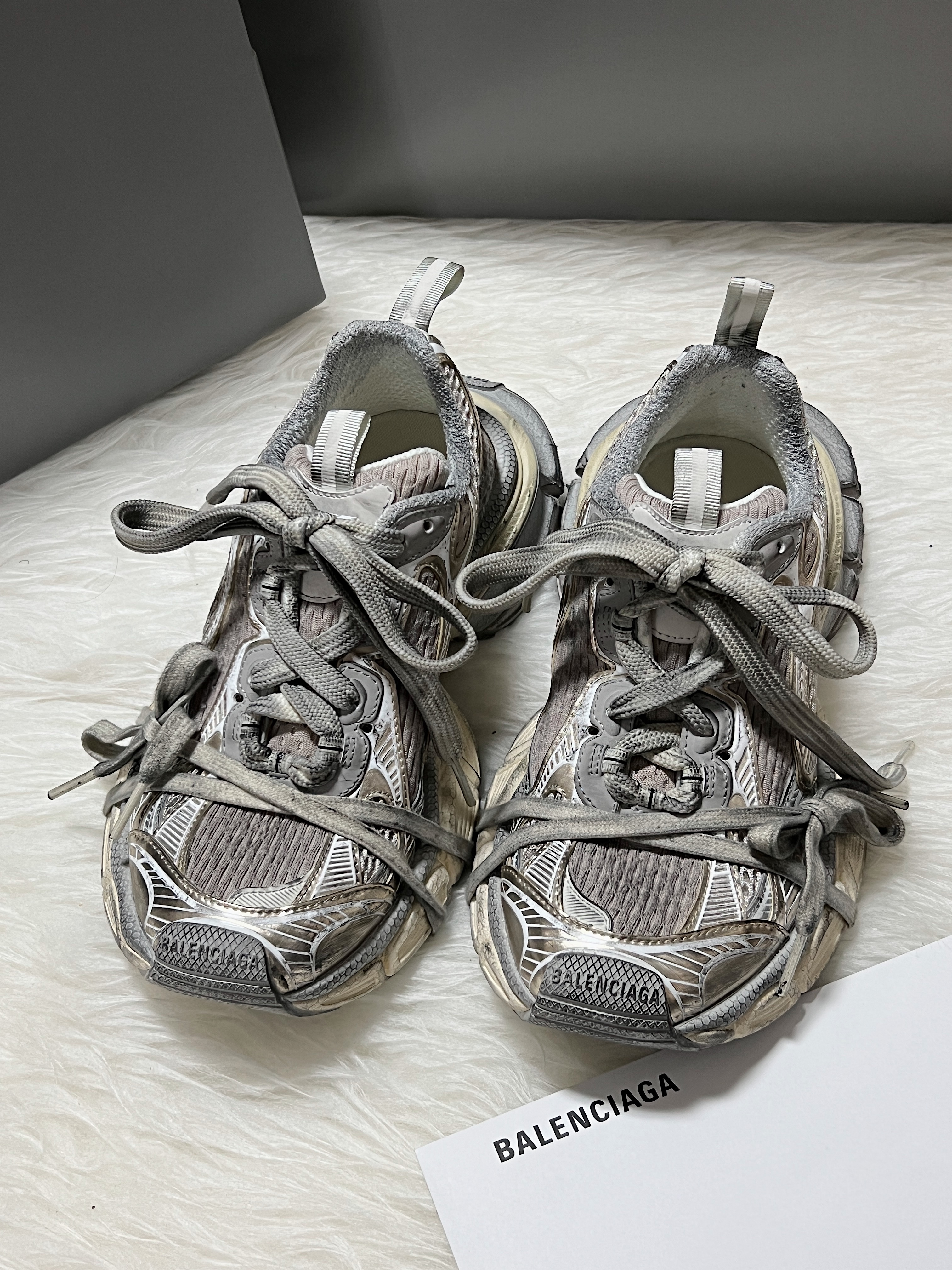 (W) Balenciaga 3XL Sneakers Light Beige, Balenciaga 3XL Sneakers Light Beige 착용 스타일 - 5