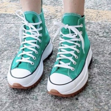 Converse Run Star Hike Hi Court Green 착용 스타일