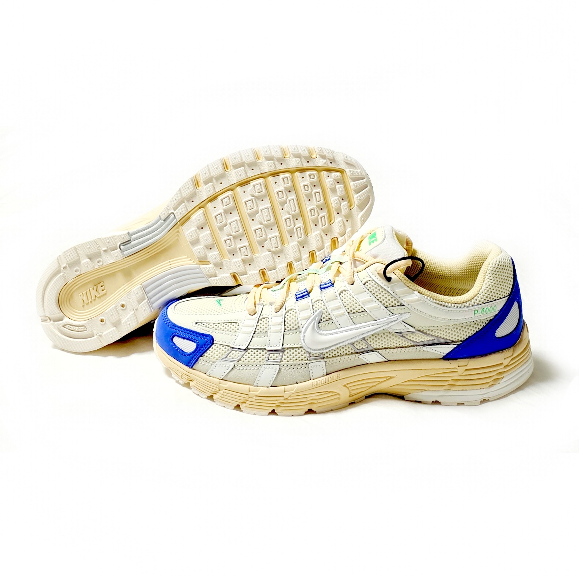 Nike P-6000 Coconut Milk Medium Blue 착용 스타일 - 1