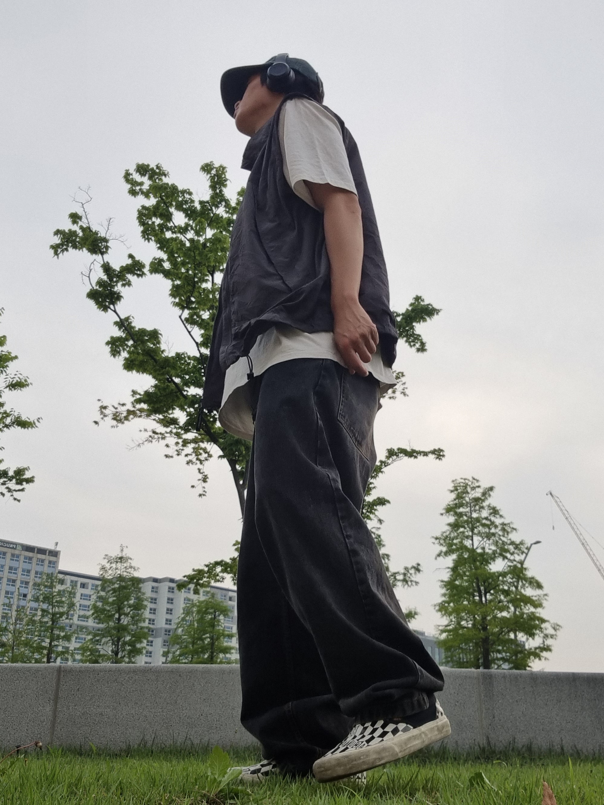 Supreme Washed Twill 6-Panel Blue - 22SS, Stussy Statue T-Shirt Natural 착용 스타일 - 1
