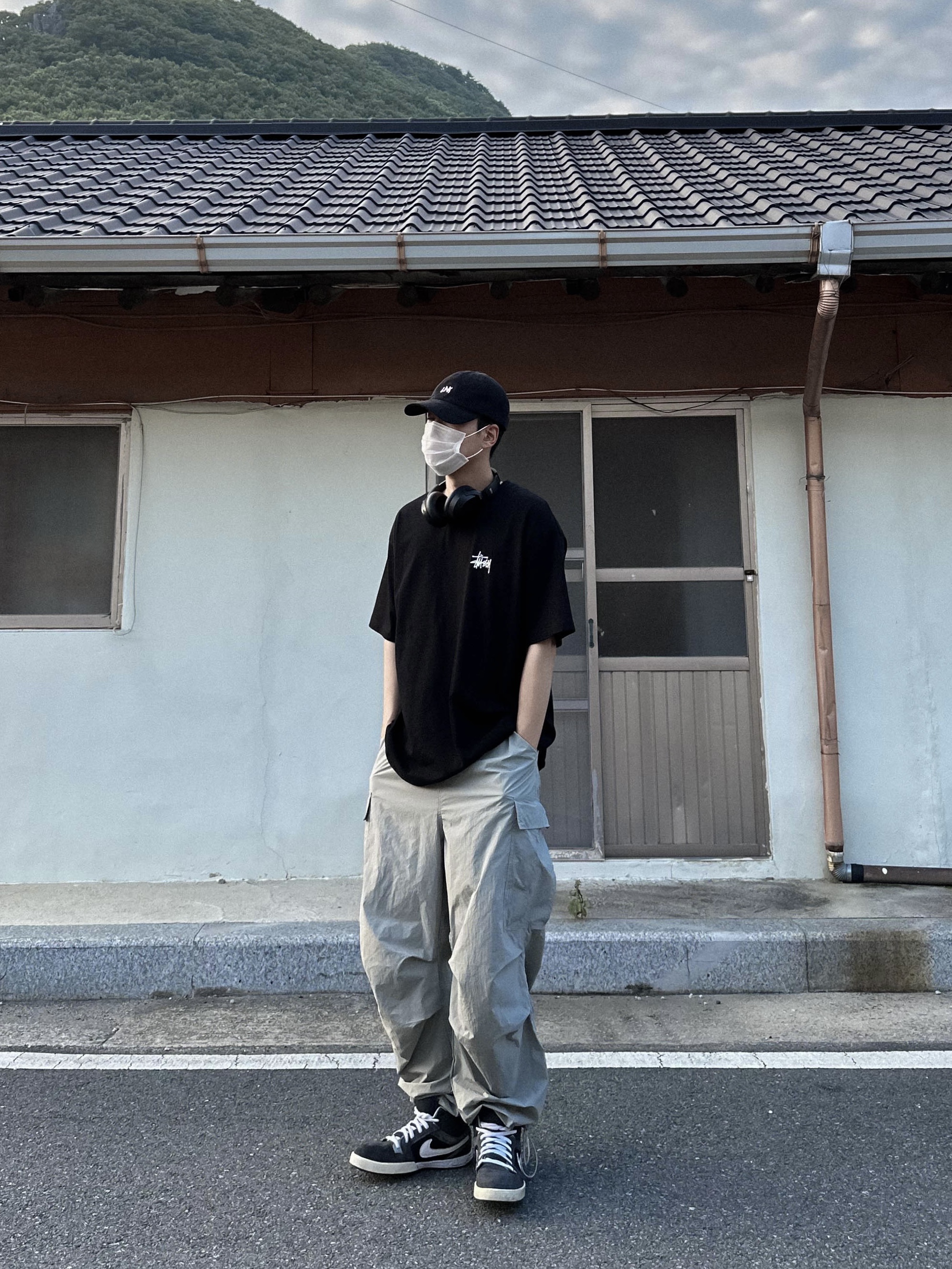 Stussy Basic Stussy T-Shirt Black 2023 착용 스타일