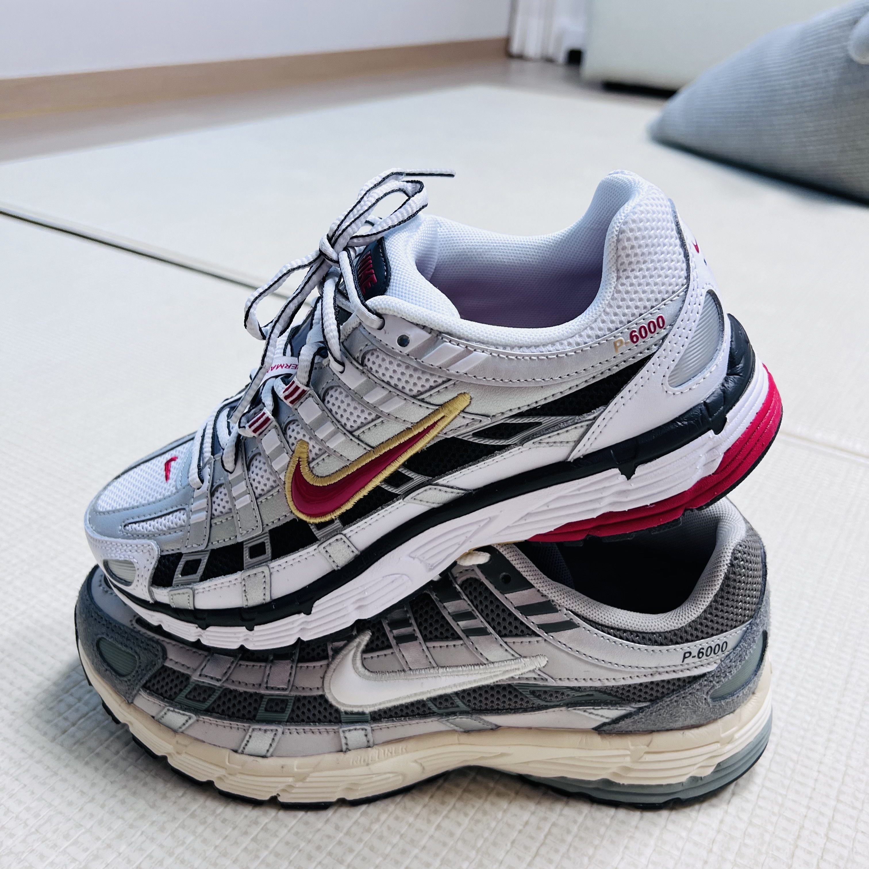 Nike P-6000 Flat Pewter Light Iron Ore 착용 스타일