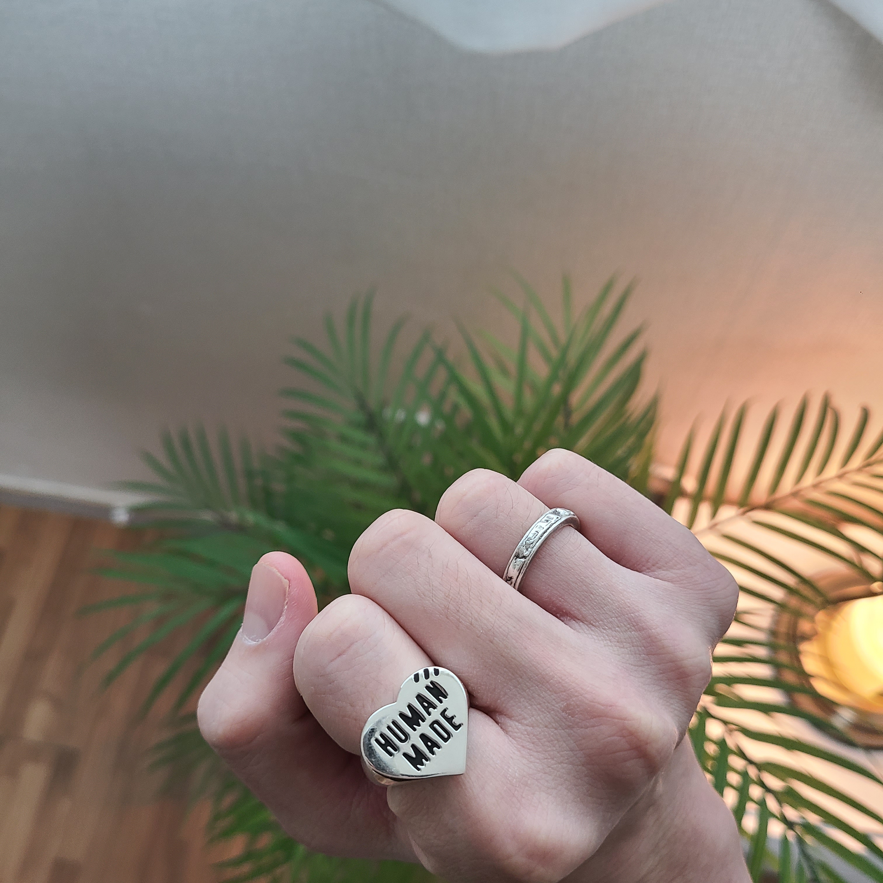 Human Made Heart Silver Ring Silver 착용 스타일 - 2