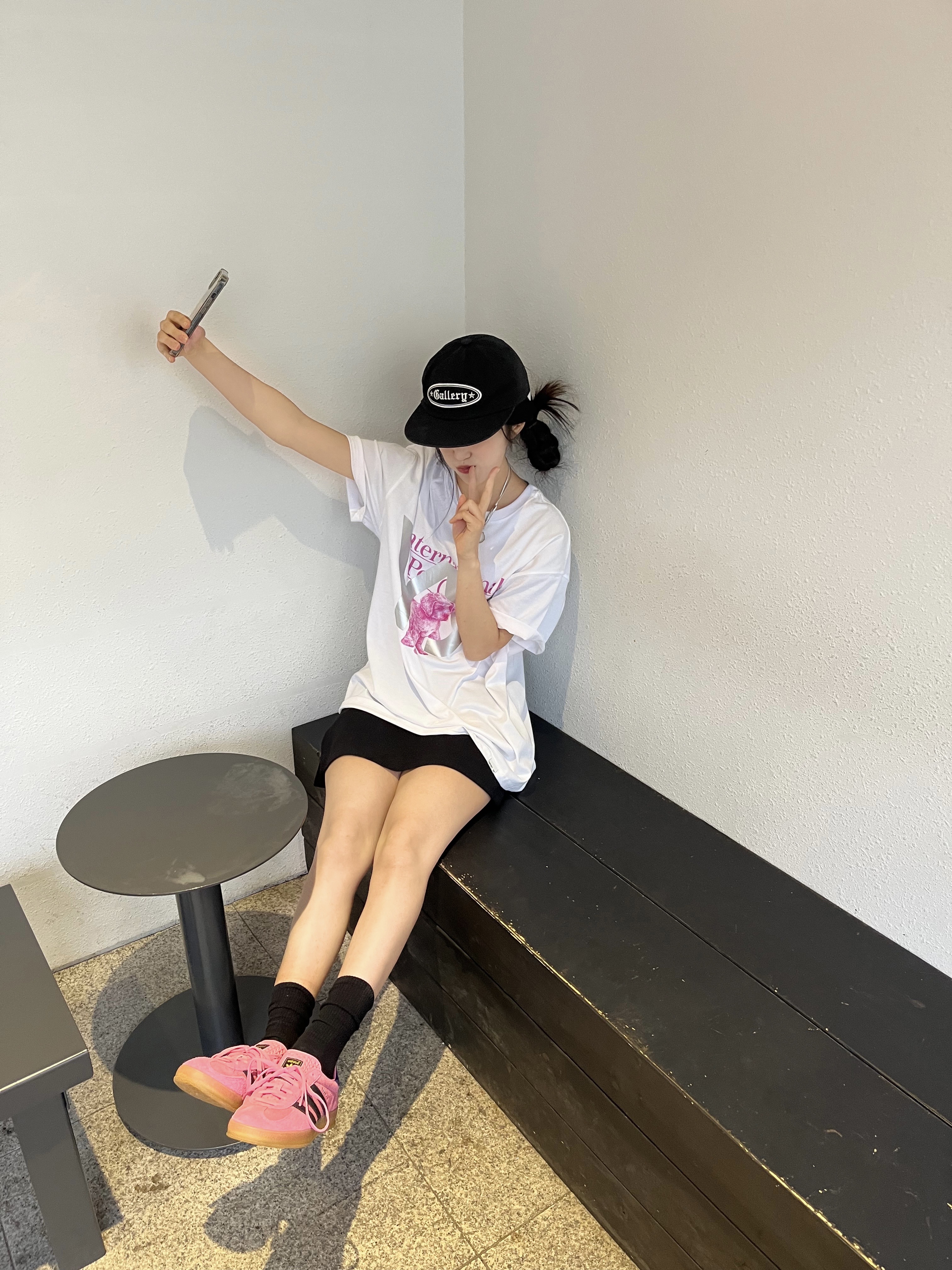 (W) Adidas Gazelle Indoor Bliss Pink 착용 스타일 - 3
