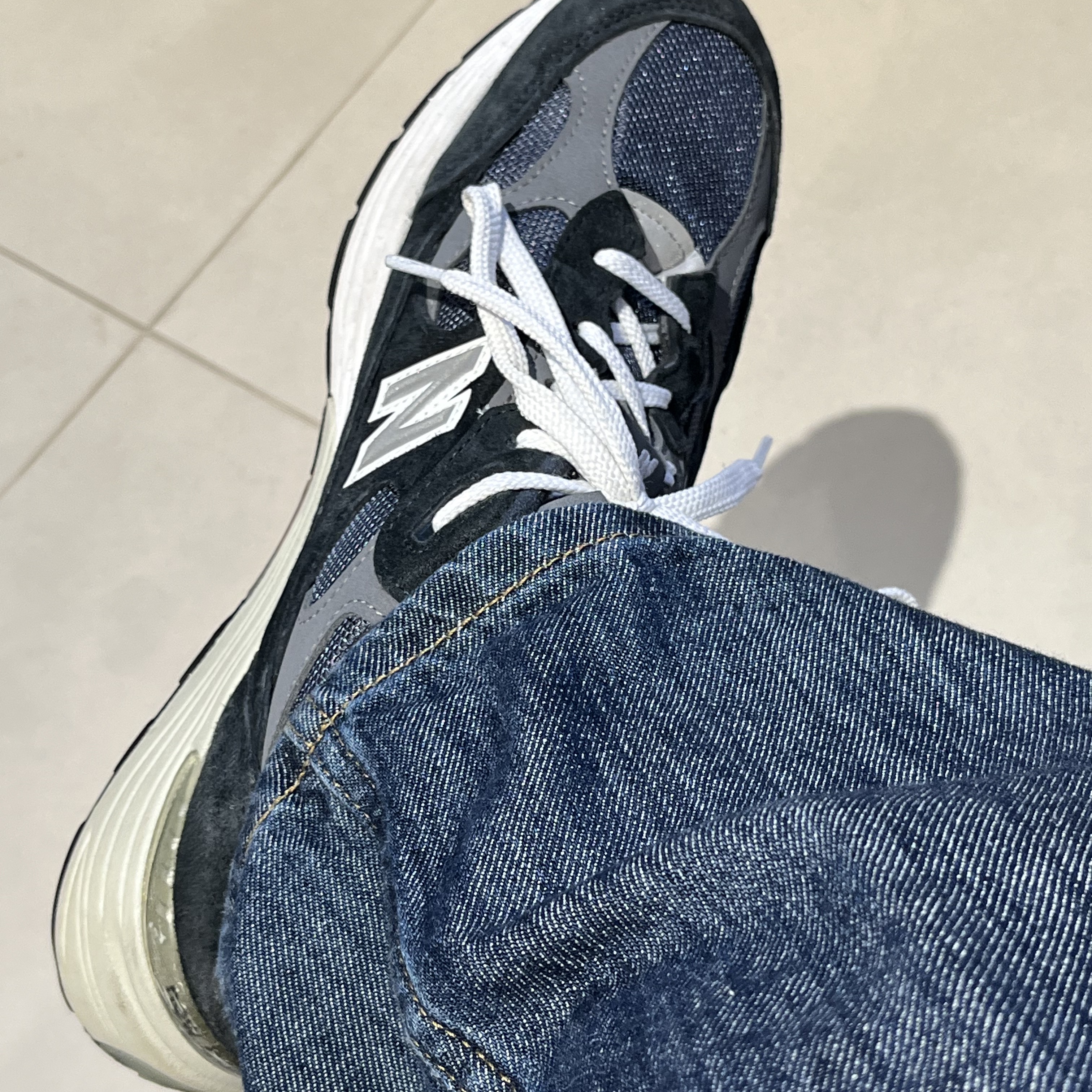 New Balance 992 Made in USA Navy 착용 스타일
