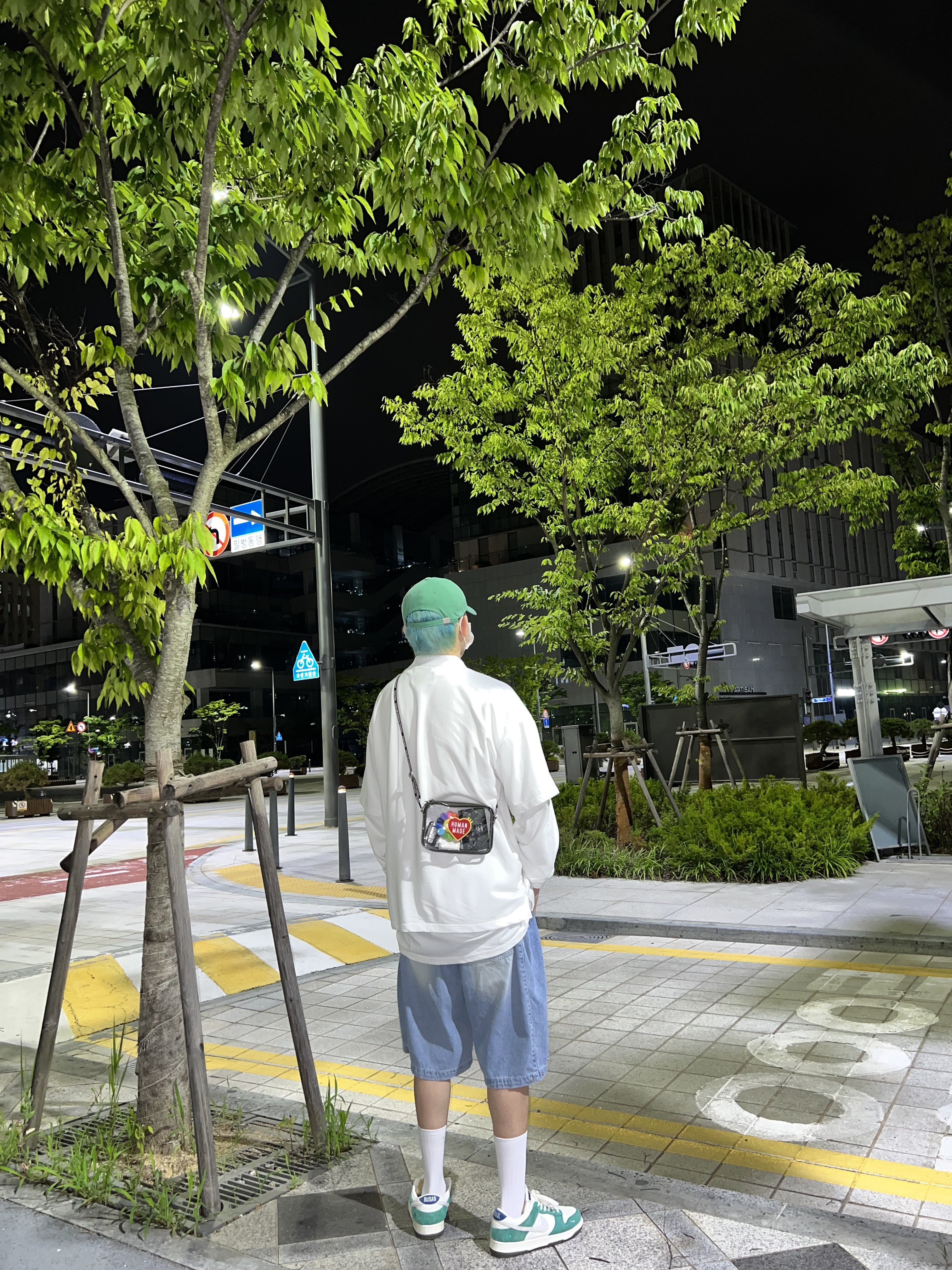 Nike x Kasina Dunk Low Road Sign - Kasina Exclusive, Human Made PVC Pouch Medium Clear 착용 스타일