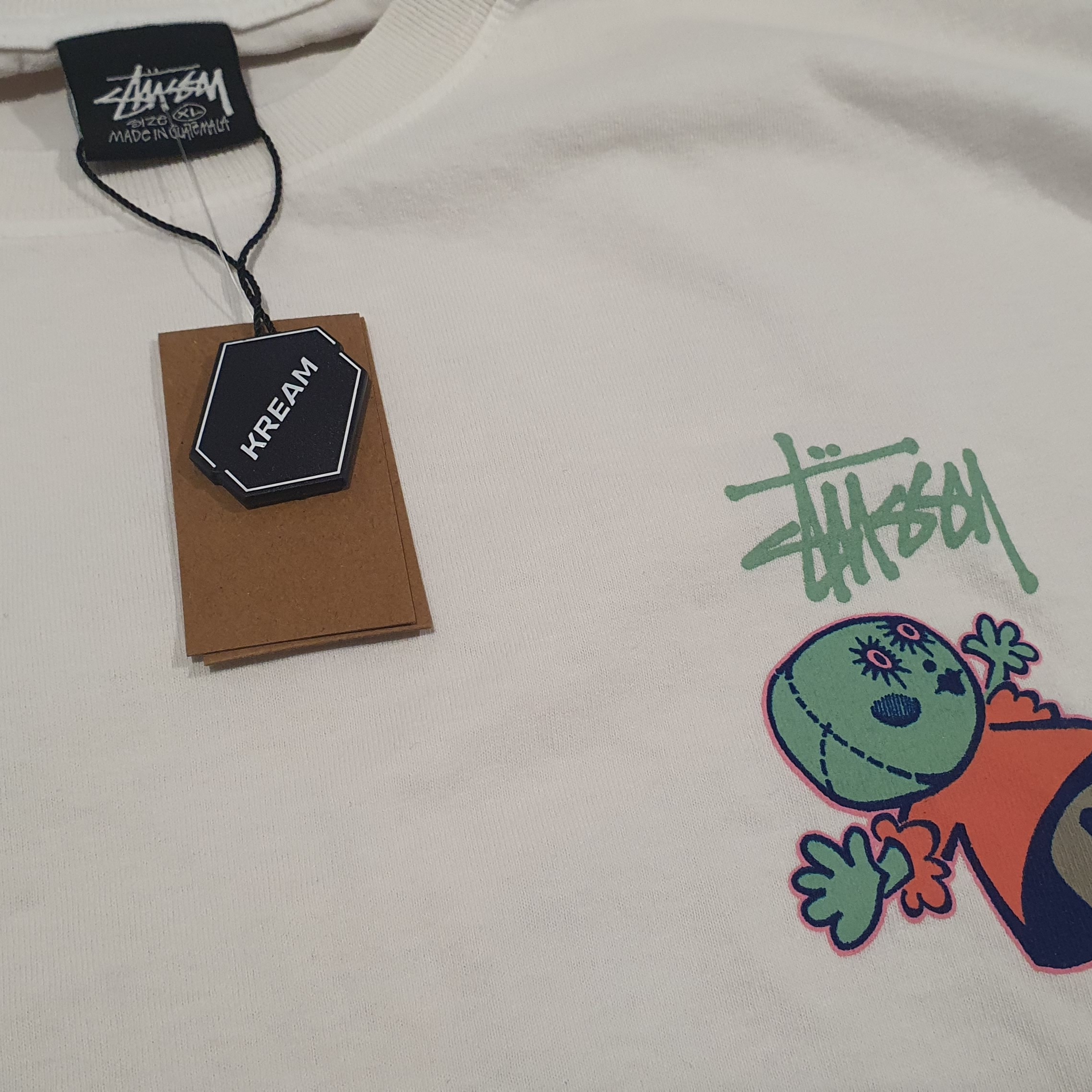 Stussy Dollie Pigment Dyed T-Shirt Natural 착용 스타일 - 1