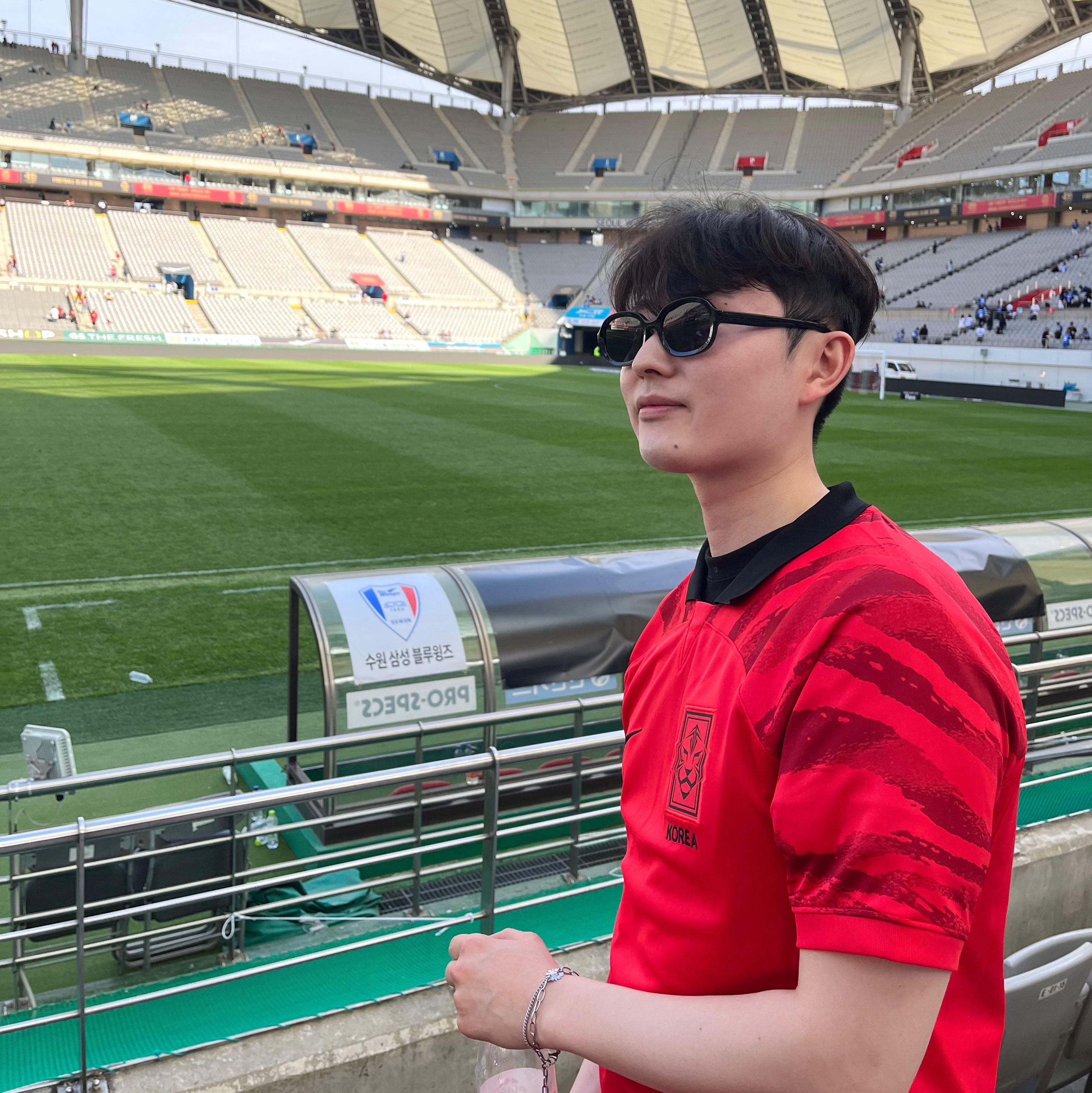 Nike Korea Dri-Fit Stadium Home SS Jersey Global Red - Asia (Non Marking Ver.) 착용 스타일 - 2