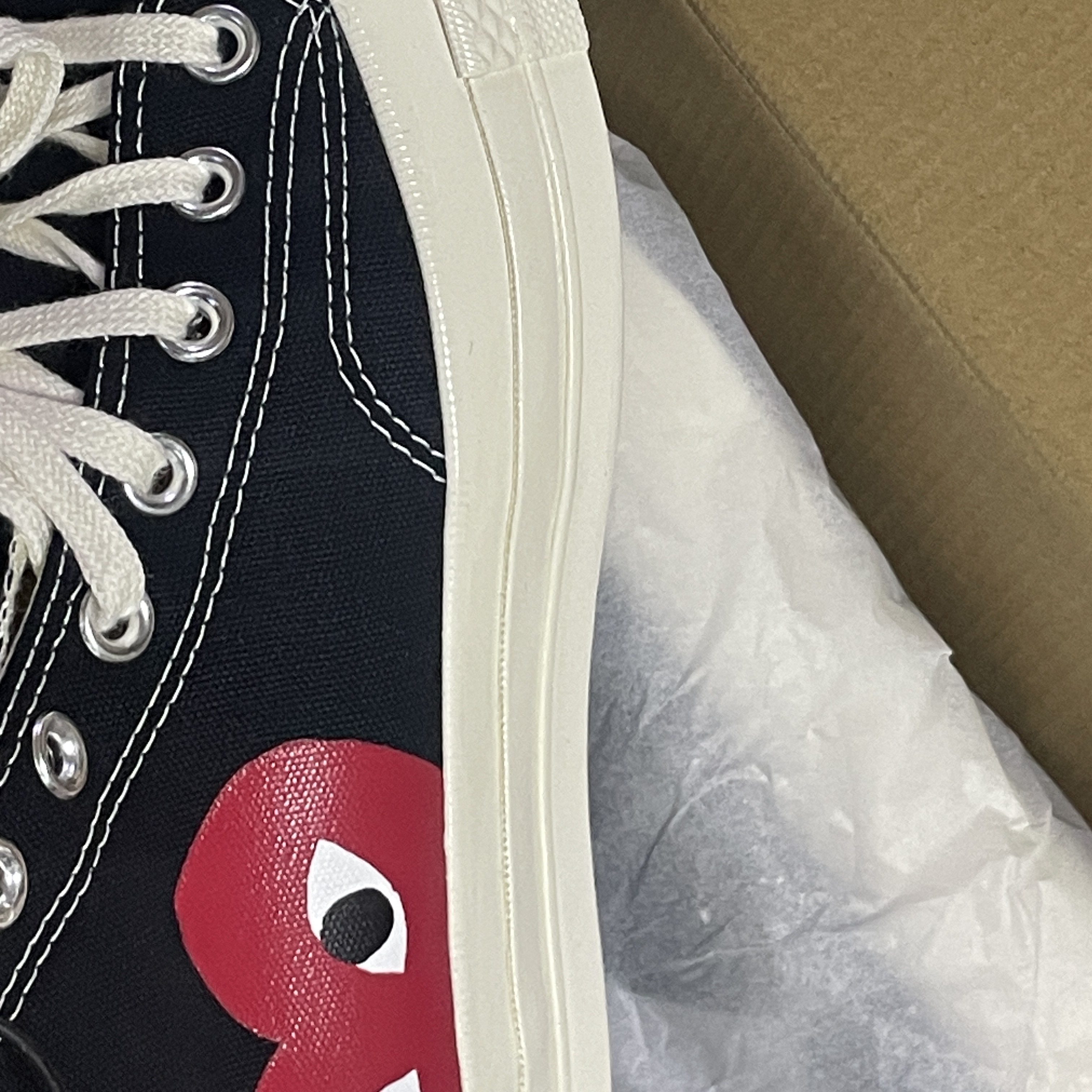 Converse x Play Comme des Garcons Chuck 70 Hi Black 착용 스타일