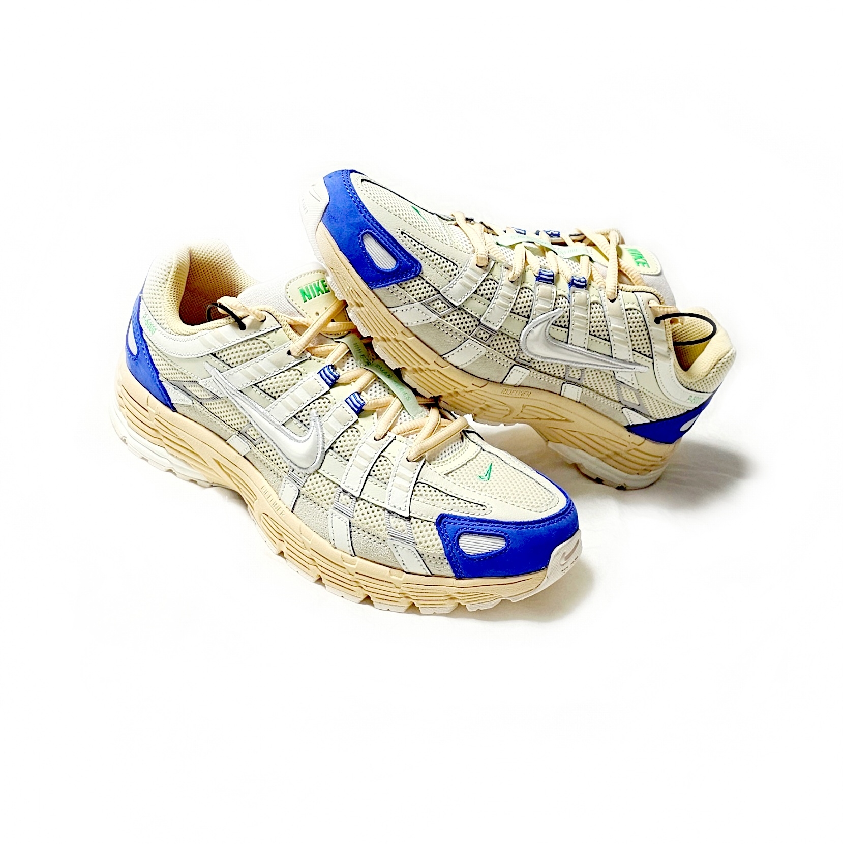 Nike P-6000 Coconut Milk Medium Blue 착용 스타일 - 4