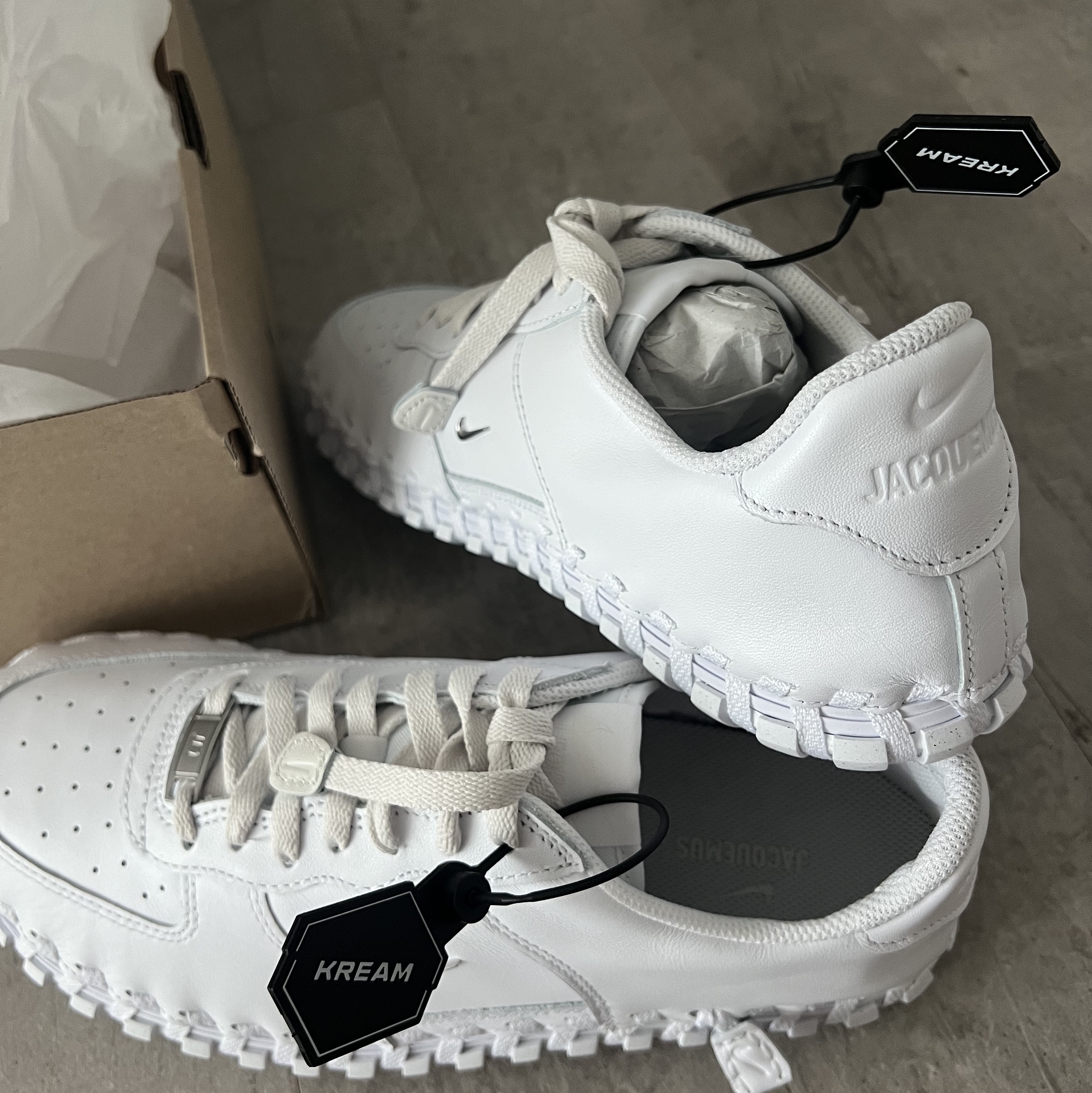 Nike x Jacquemus J Force 1 Low LX SP White 착용 스타일