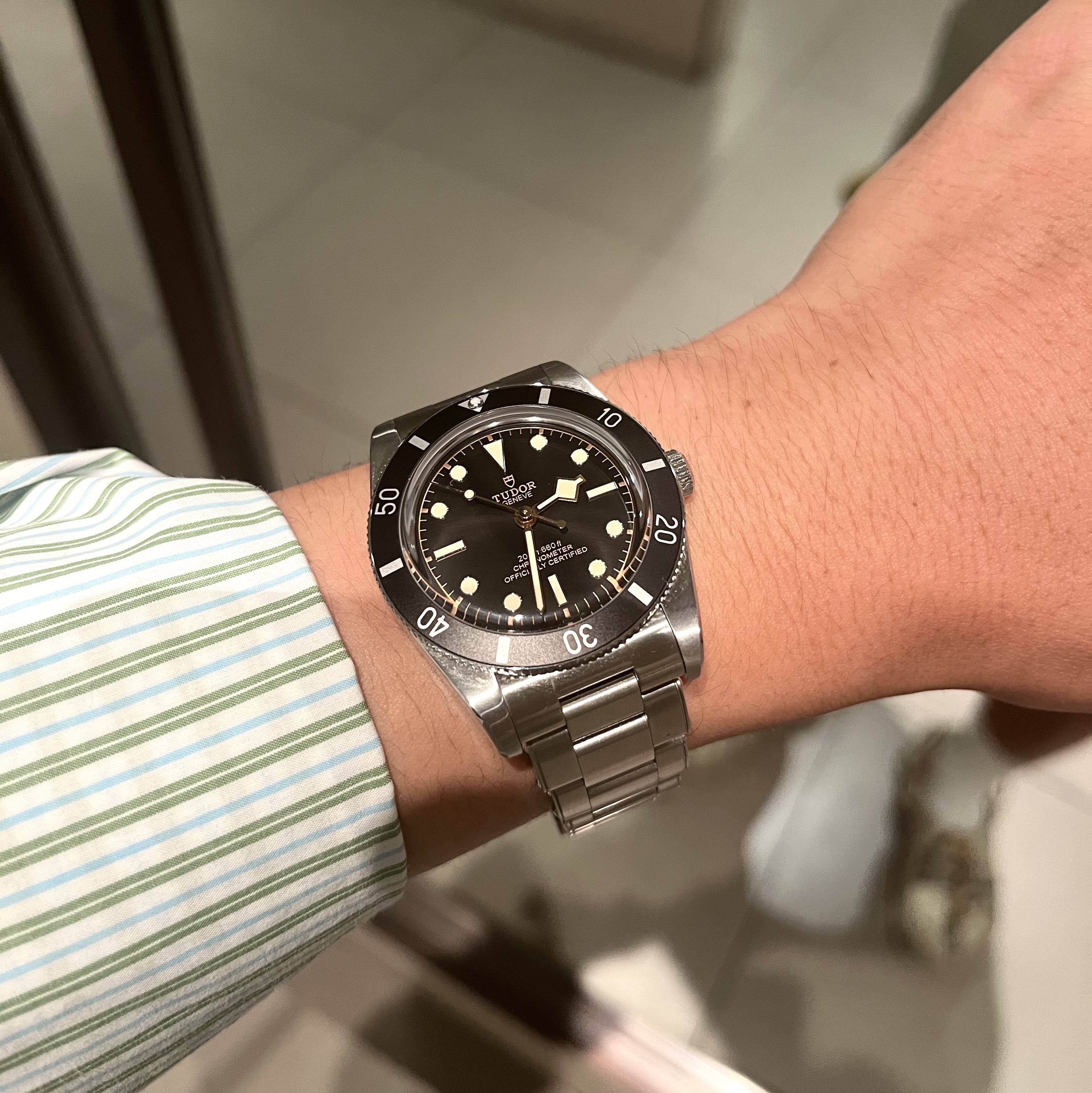 Tudor Black Bay 54 MT5400 Steel Bracelet Black 착용 스타일