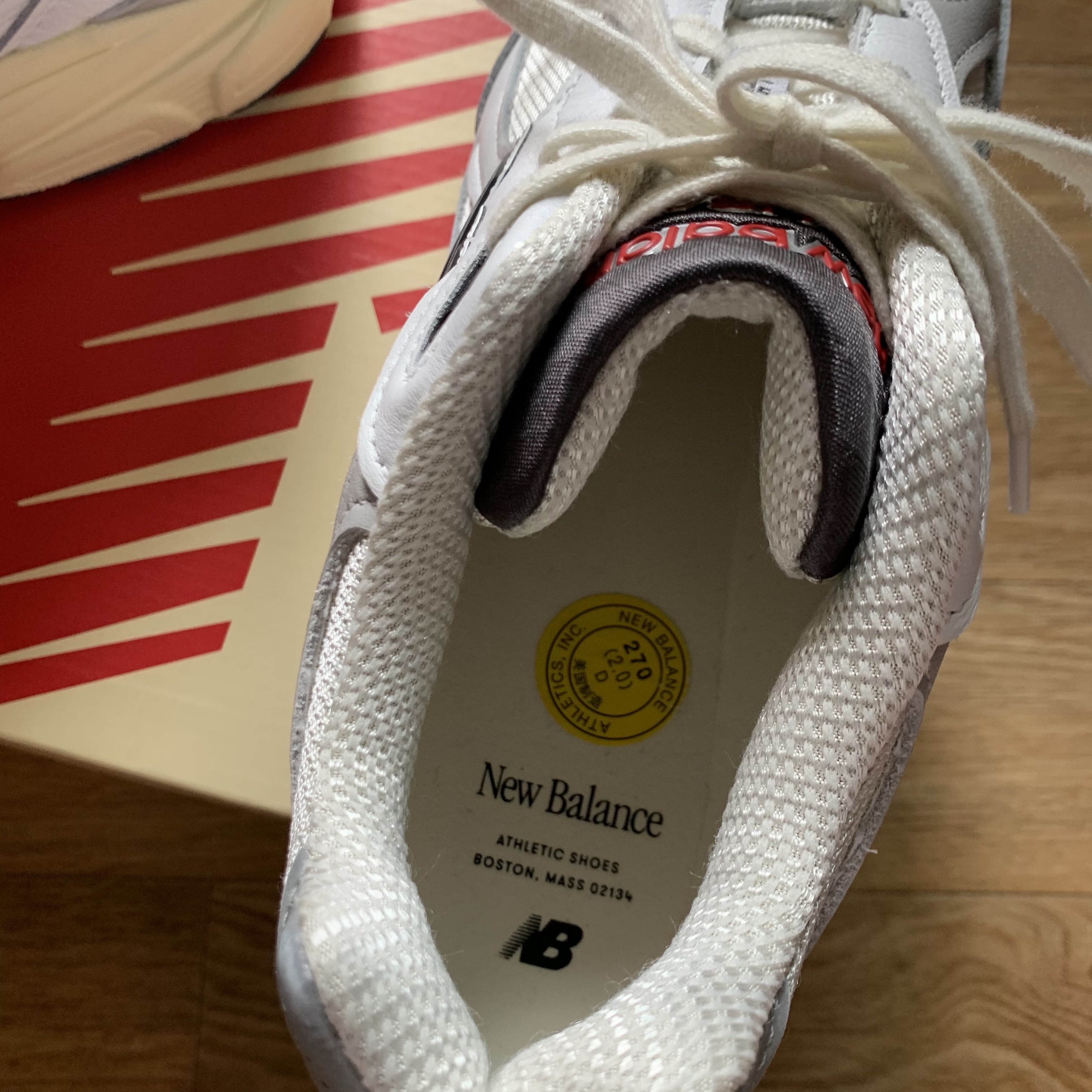 New Balance 990v3 Made in USA Sea Salt 착용 스타일 - 1